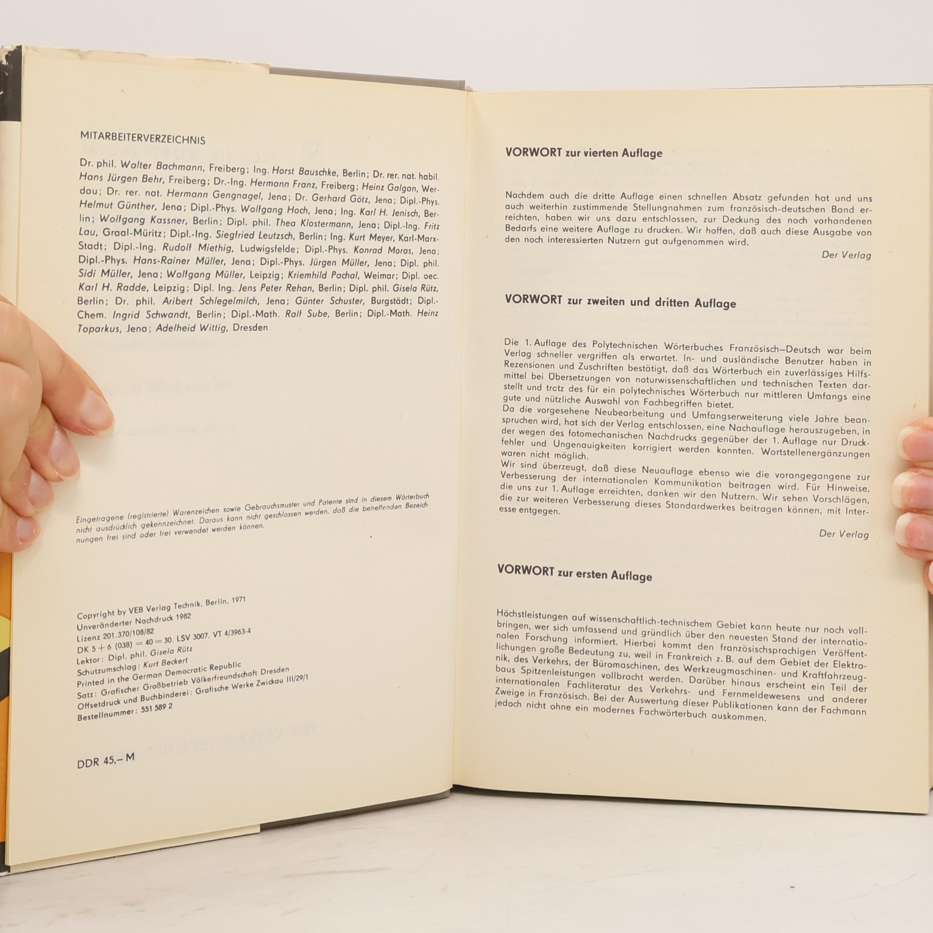 Autorenkollektiv Polytechnisches Wörterbuch Deutsch-Französisch