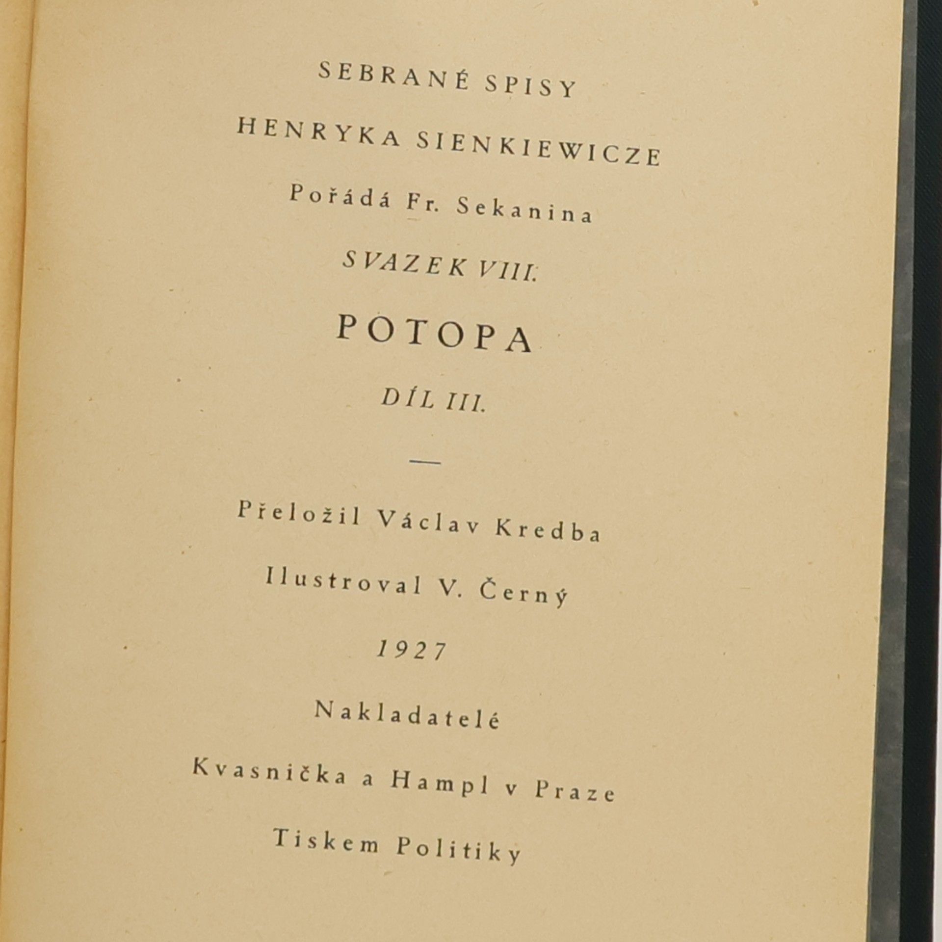 Henryk Sienkiewicz Spisy H. Sienkiewicze VIII. Potopa III