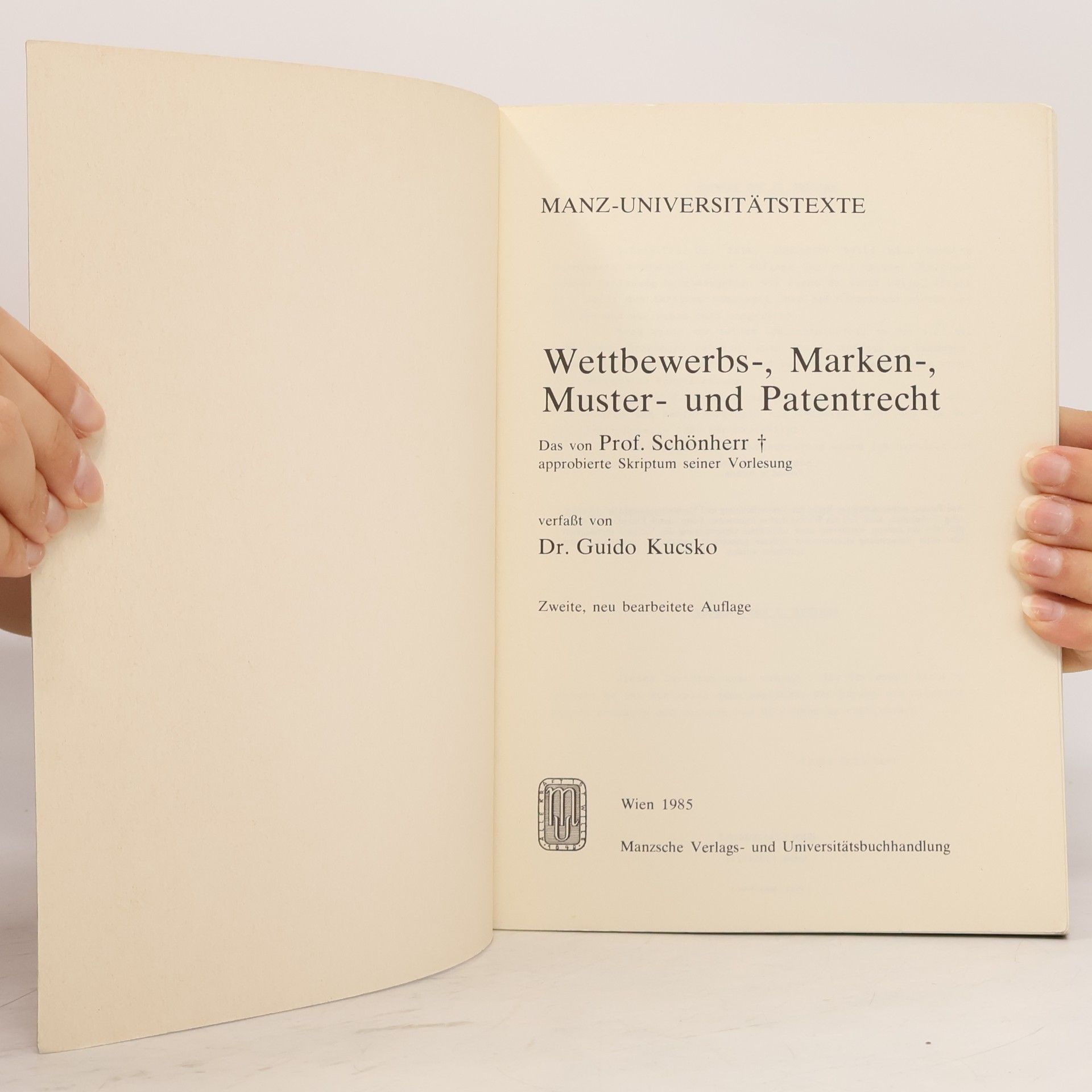 Guido Kucsko Wettbewerbs-, Marken-, Muster- und Patentrecht