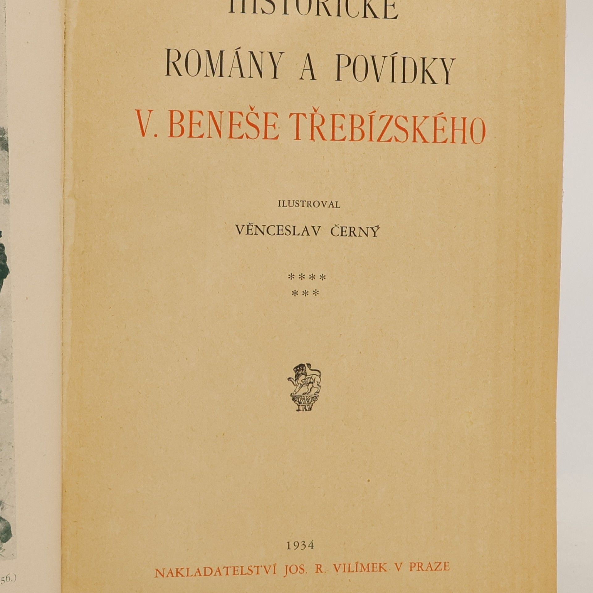 Věnceslav Černý Historické romány a povídky V. Beneše Třebízského