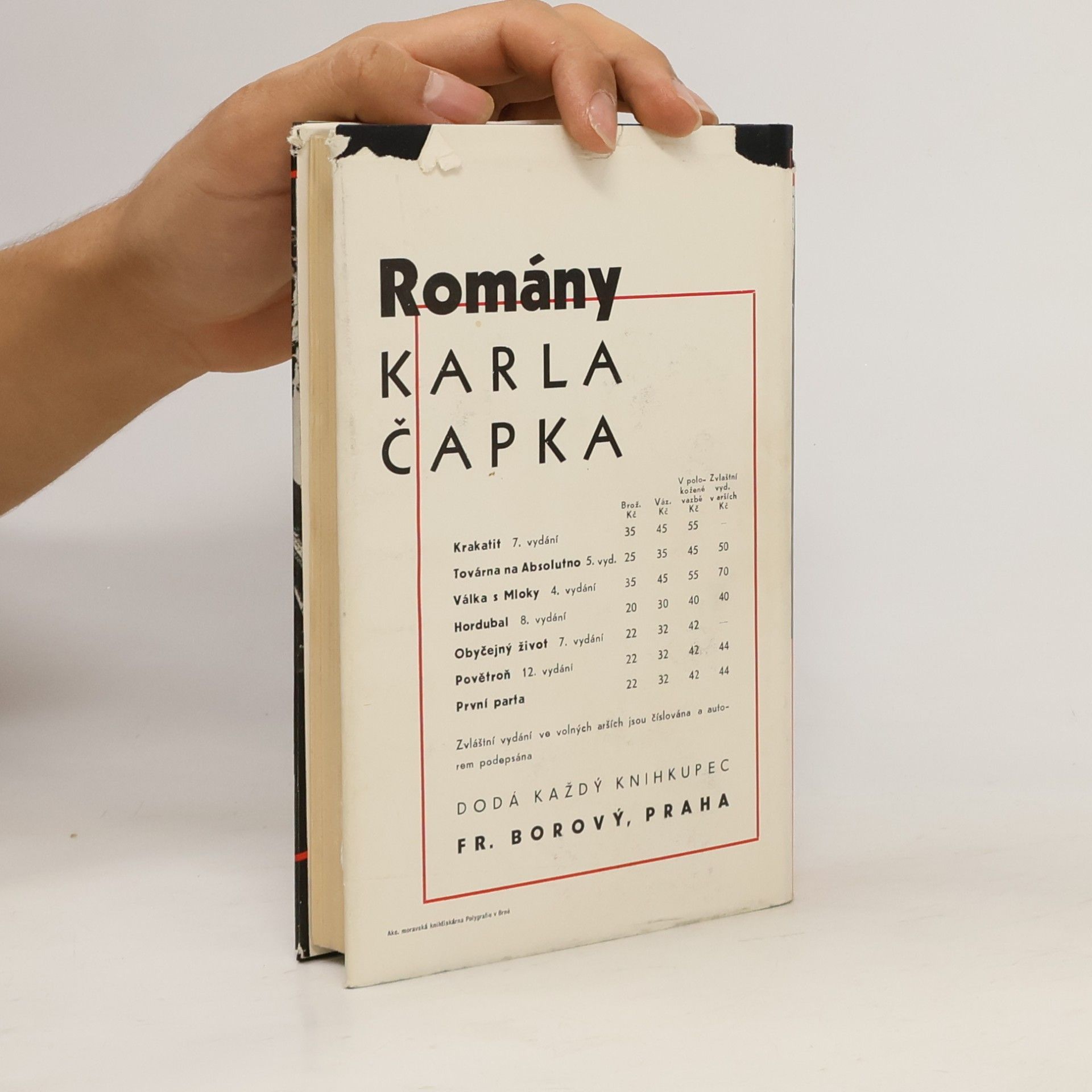 Karel Čapek První parta