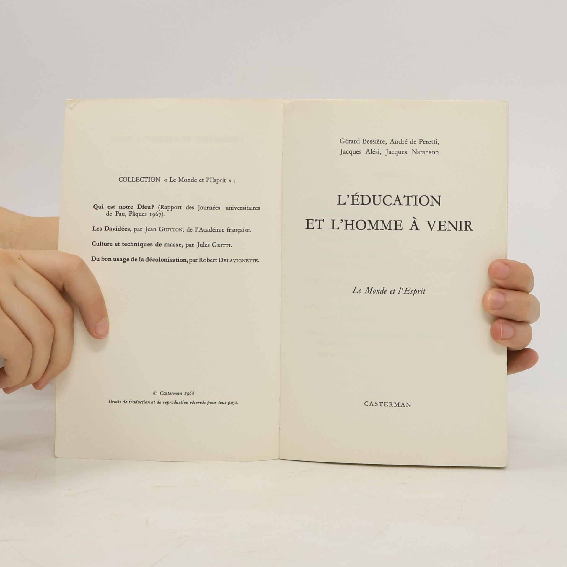 Gérard Bessière L'Éducation et l'Homme à Venir