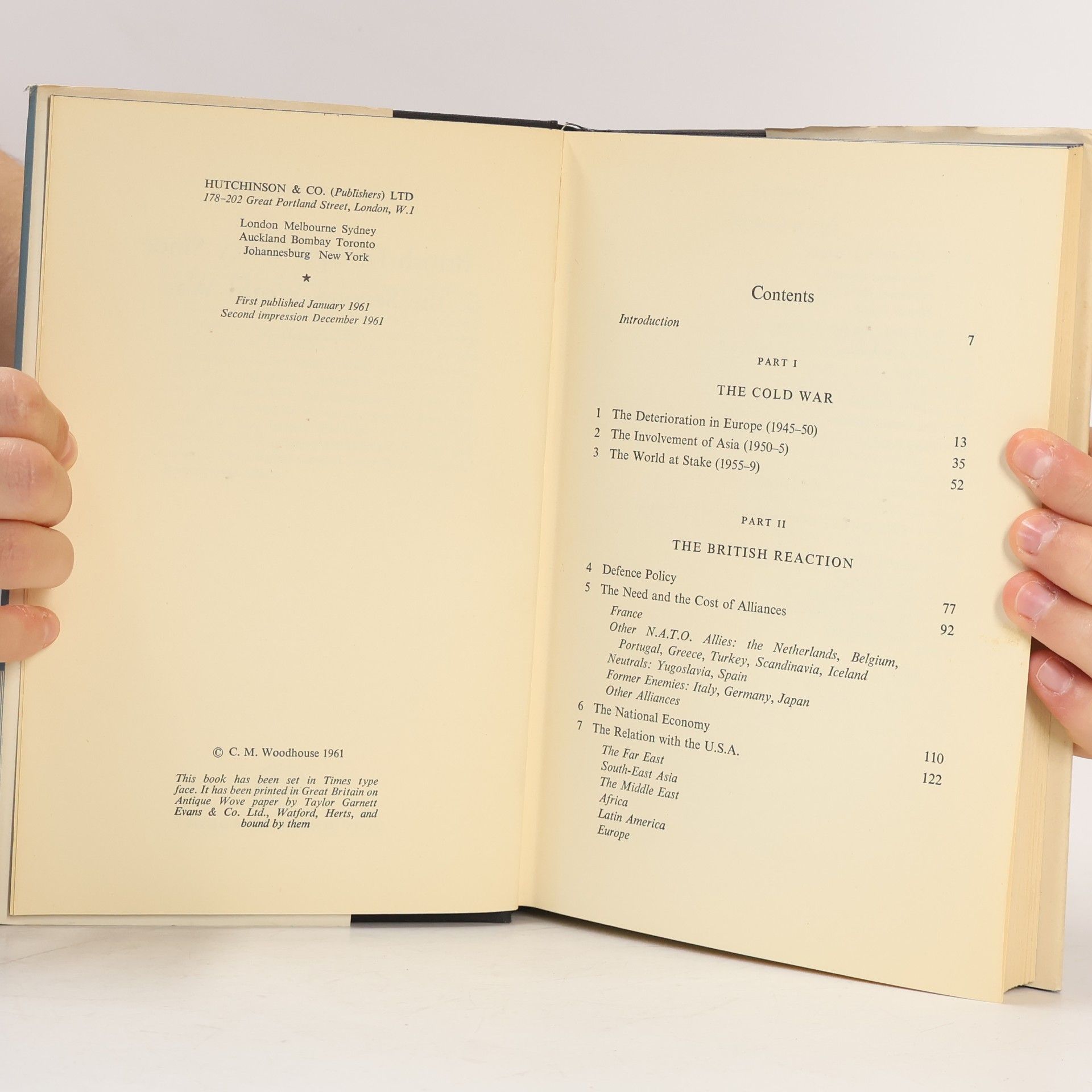 C. M. Woodhouse British Foreign Policy Since the Second World War