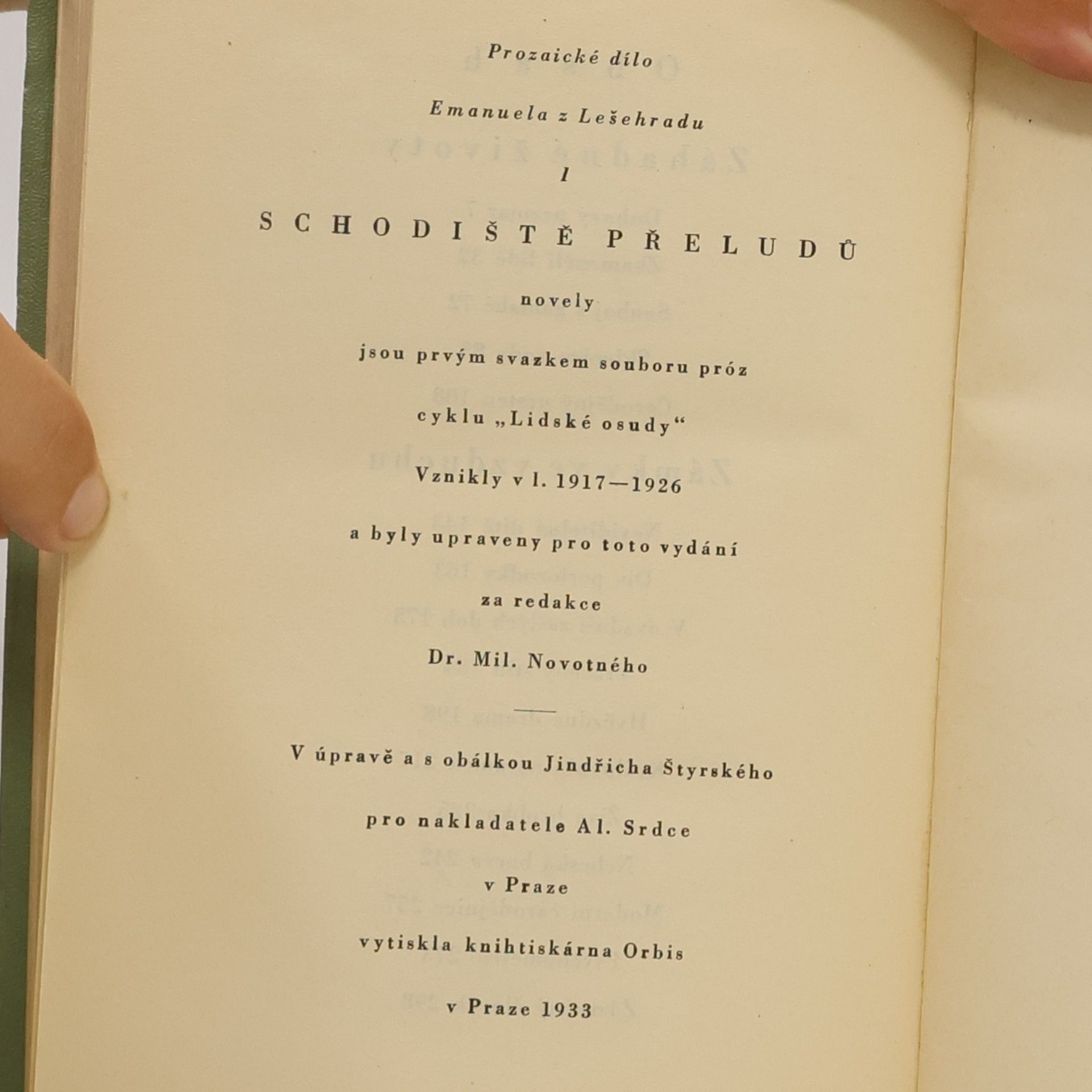 Emanuel Z. Lešehradu Schodiště přeludů