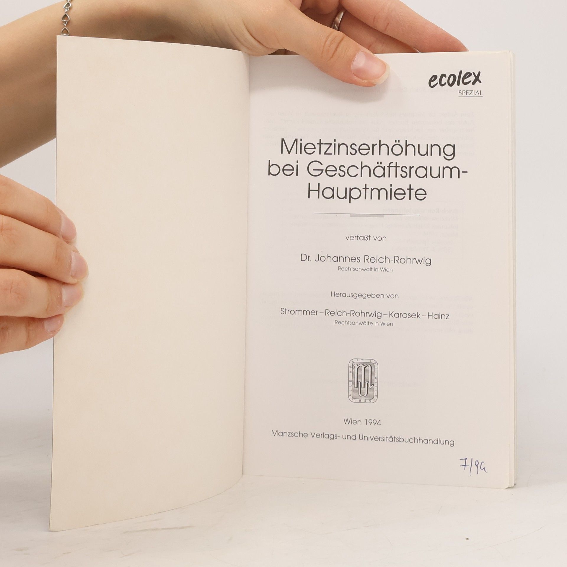 Johannes Reich Mietzinserhöhung bei Geschäftsraum-Hauptmiete