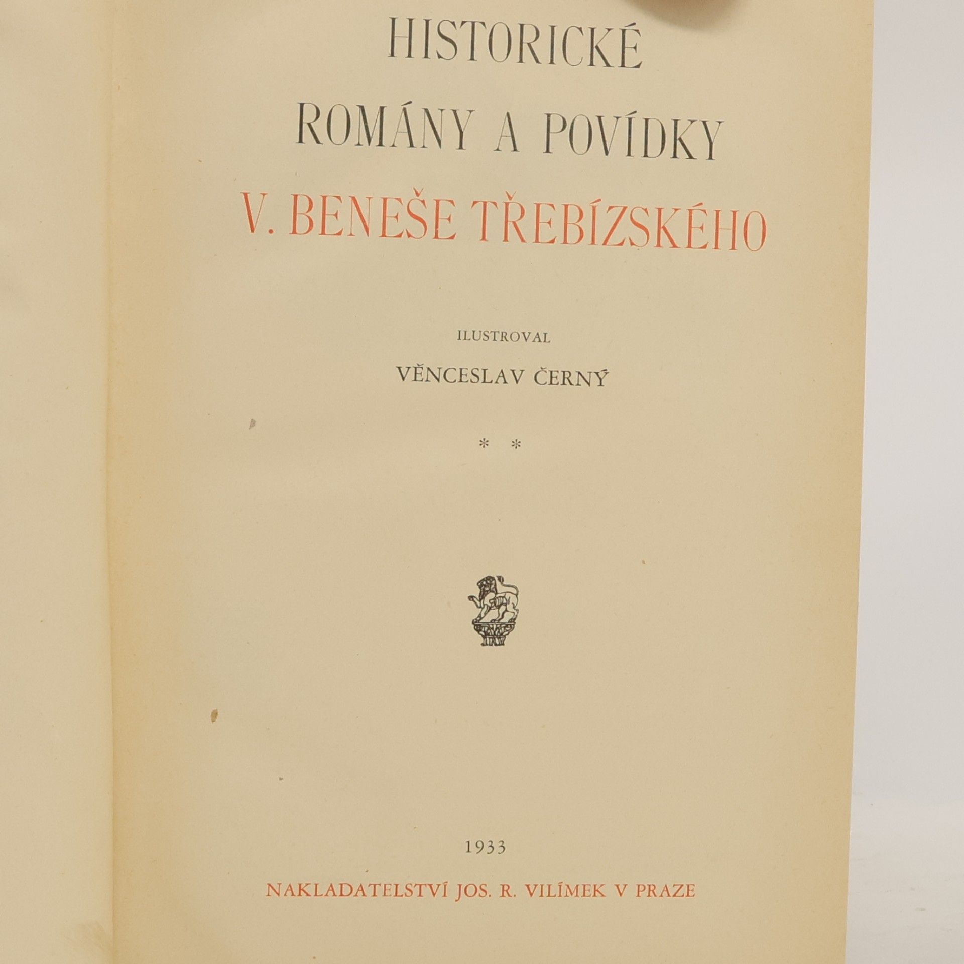 Václav Beneš Třebízský Historické romány a povídky V. Beneše Třebízského II
