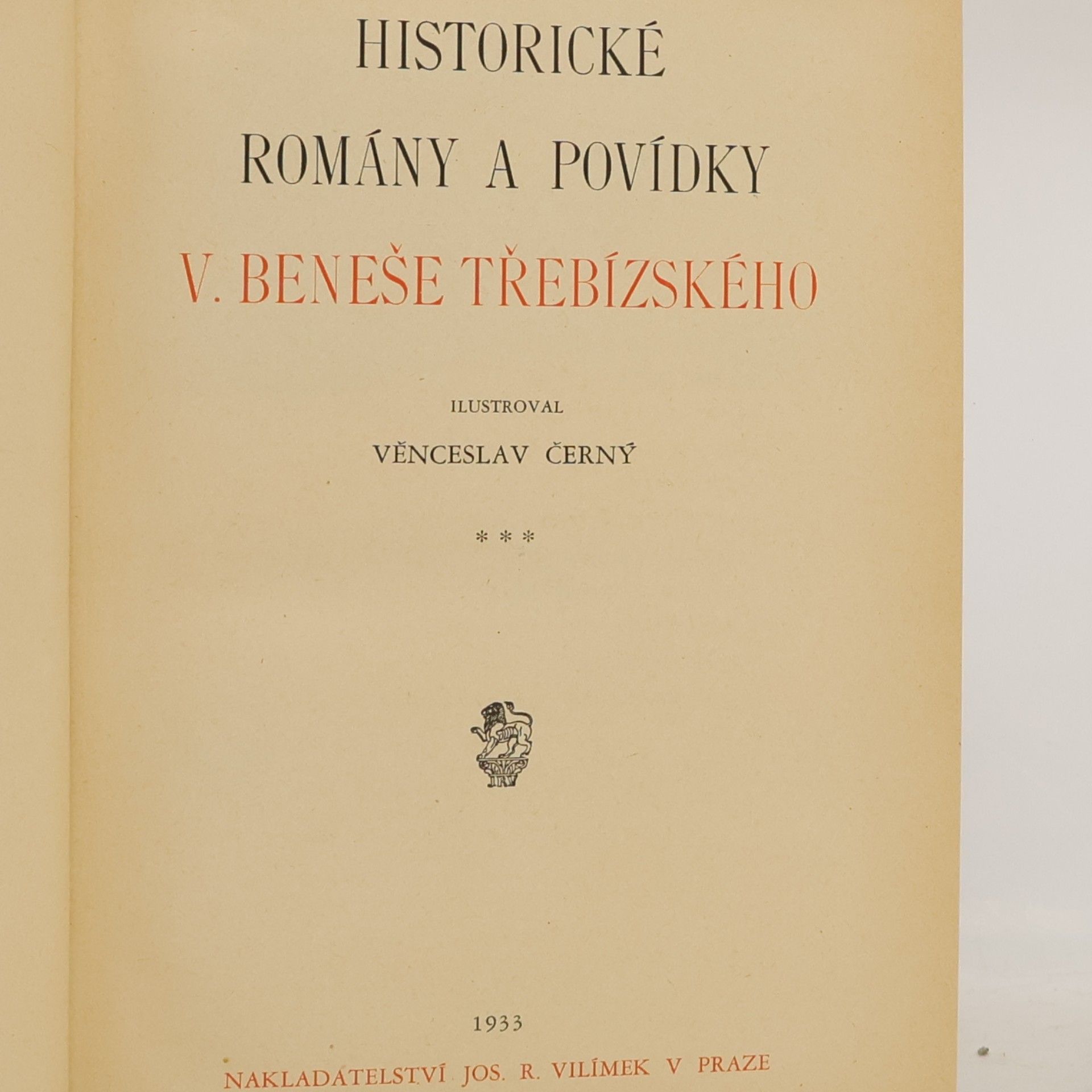Václav Beneš Třebízský Historické romány a povídky V. Beneše Třebízského III.