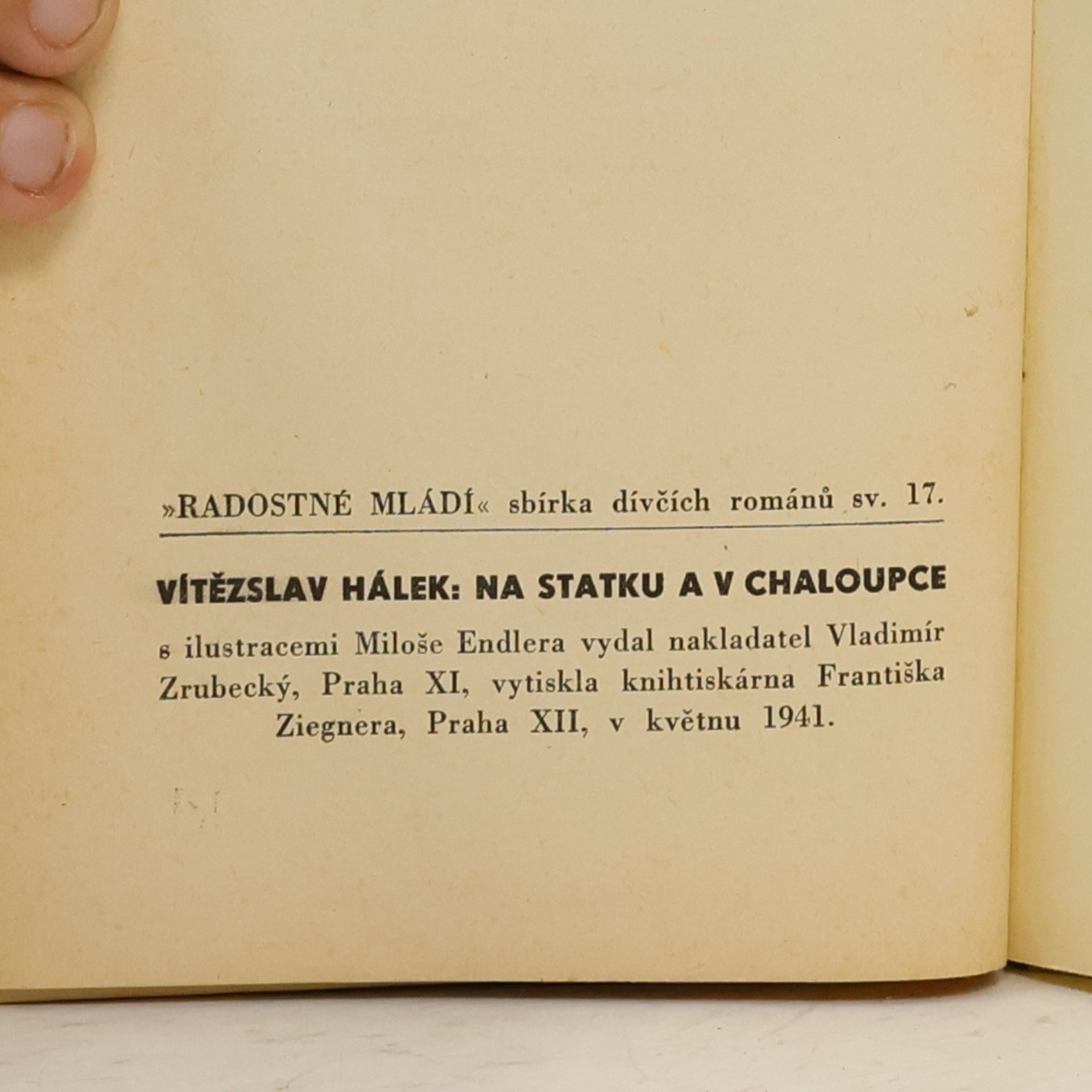 Vítězslav Hálek Na statku a v chaloupce