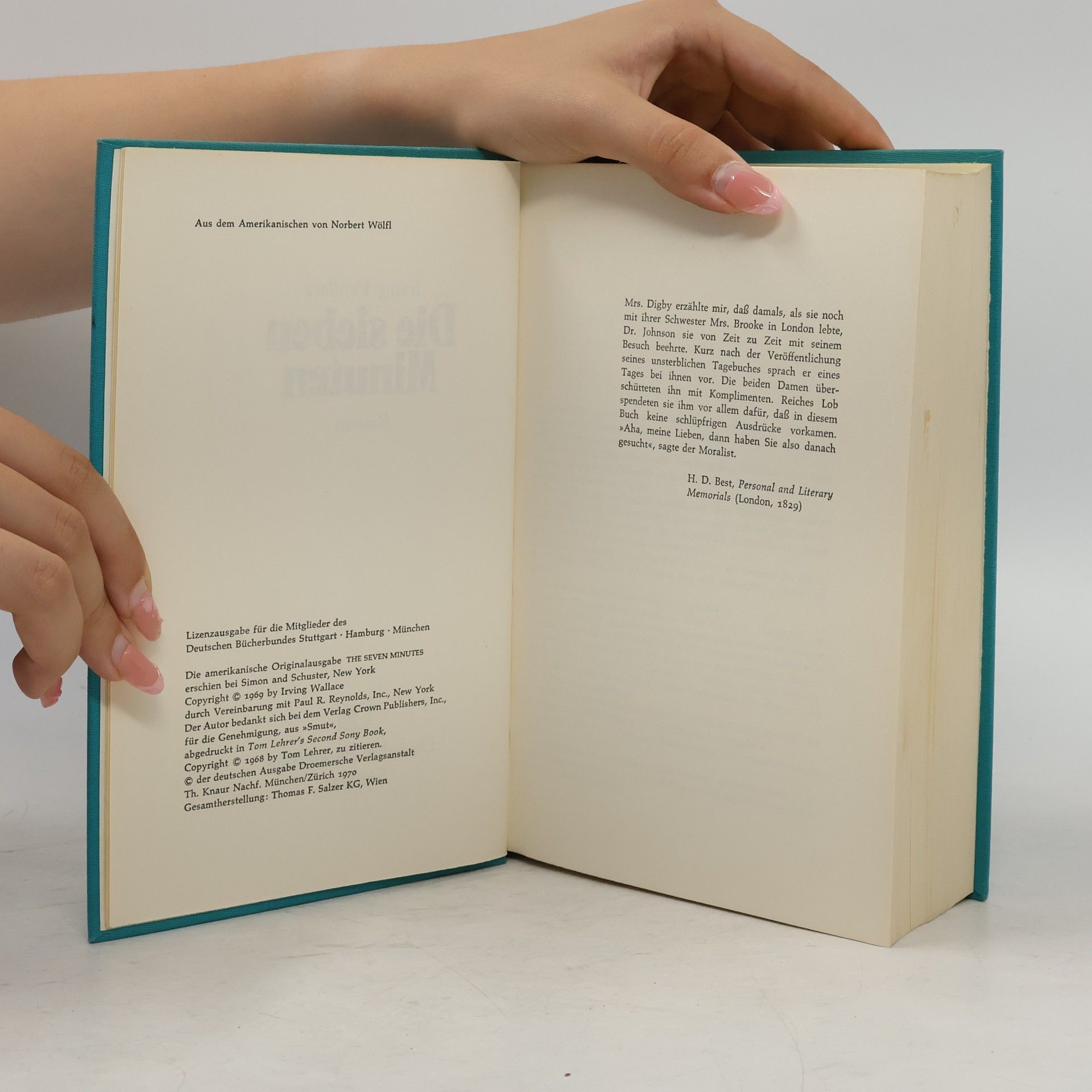 Irving Wallace Die sieben Minuten