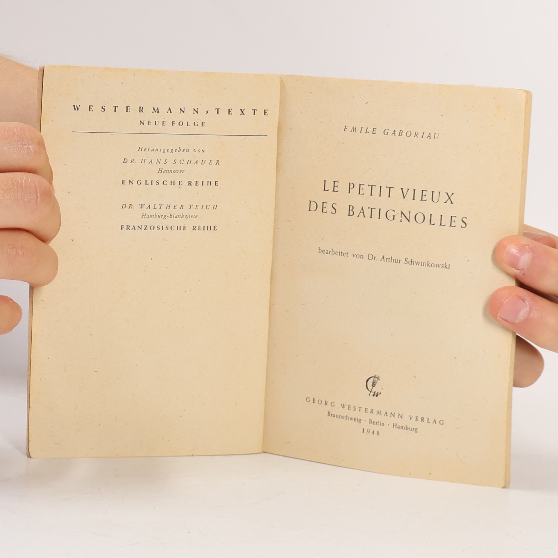 Émile Gaboriau Le Petit Vieux des Batignolles