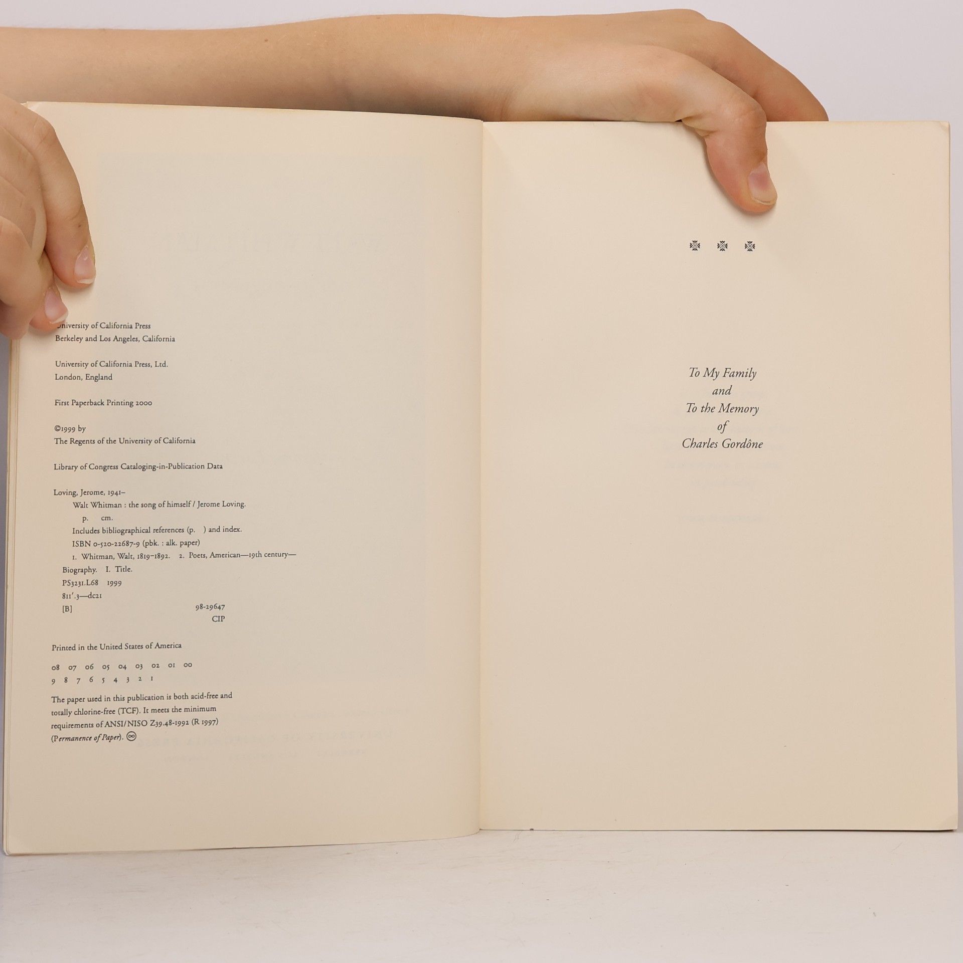 Jerome Loving Walt Whitman