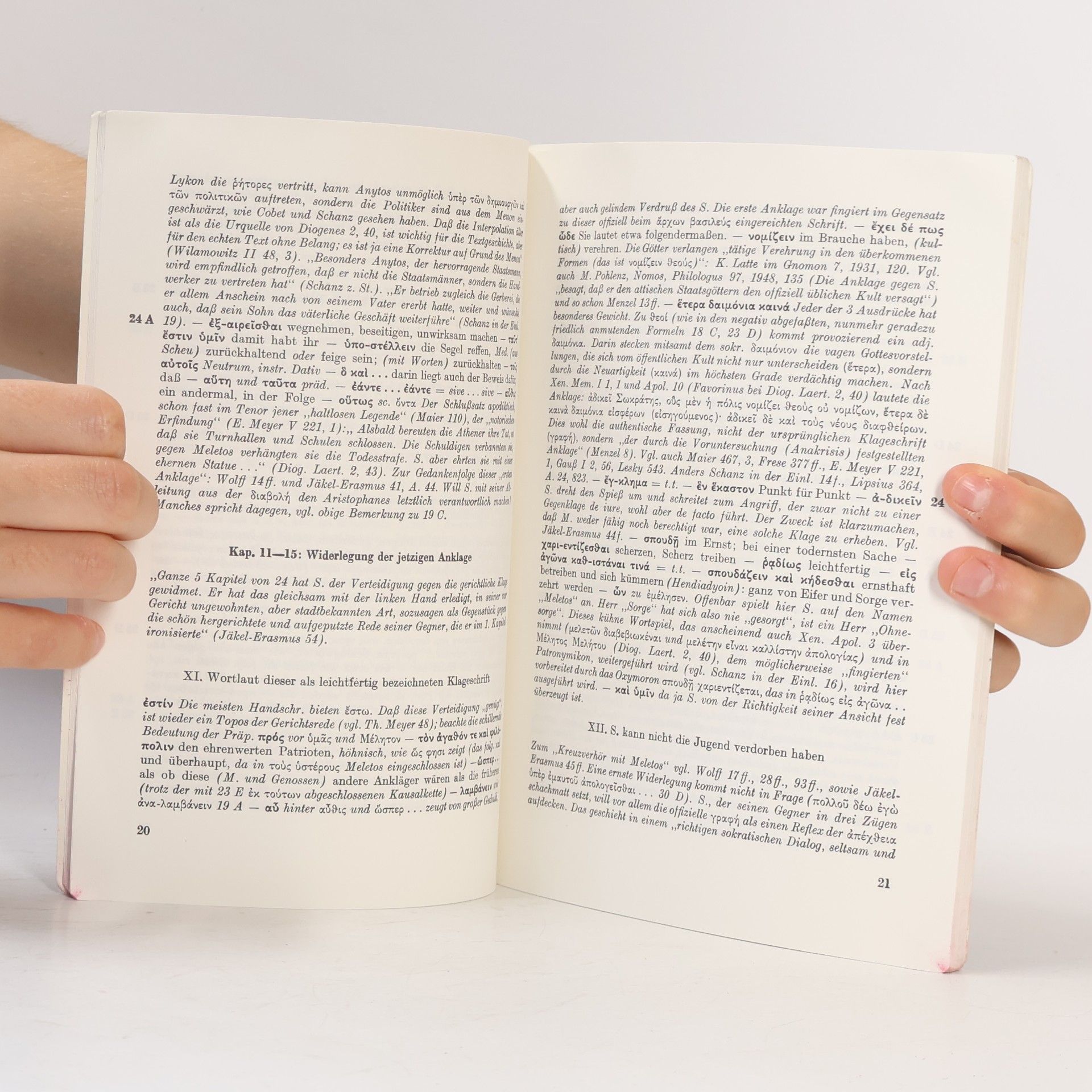Siegfried Mendner Apologie, Kriton und die Rahmenpartie des Phaidon. B: Kommentar.