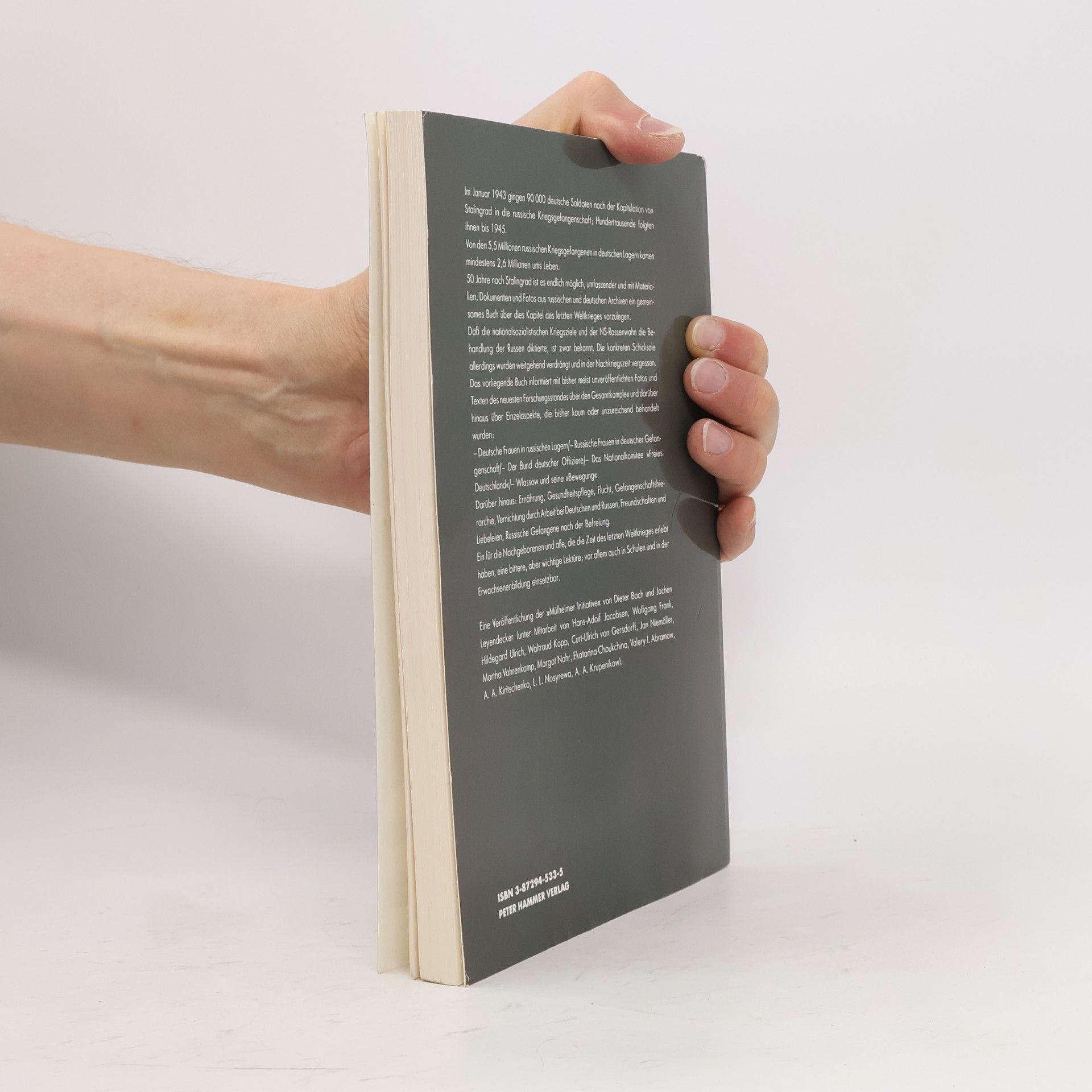 Dieter Bach Schriftenreihe der Mülheimer Initiative: Ich habe geweint vor Hunger
