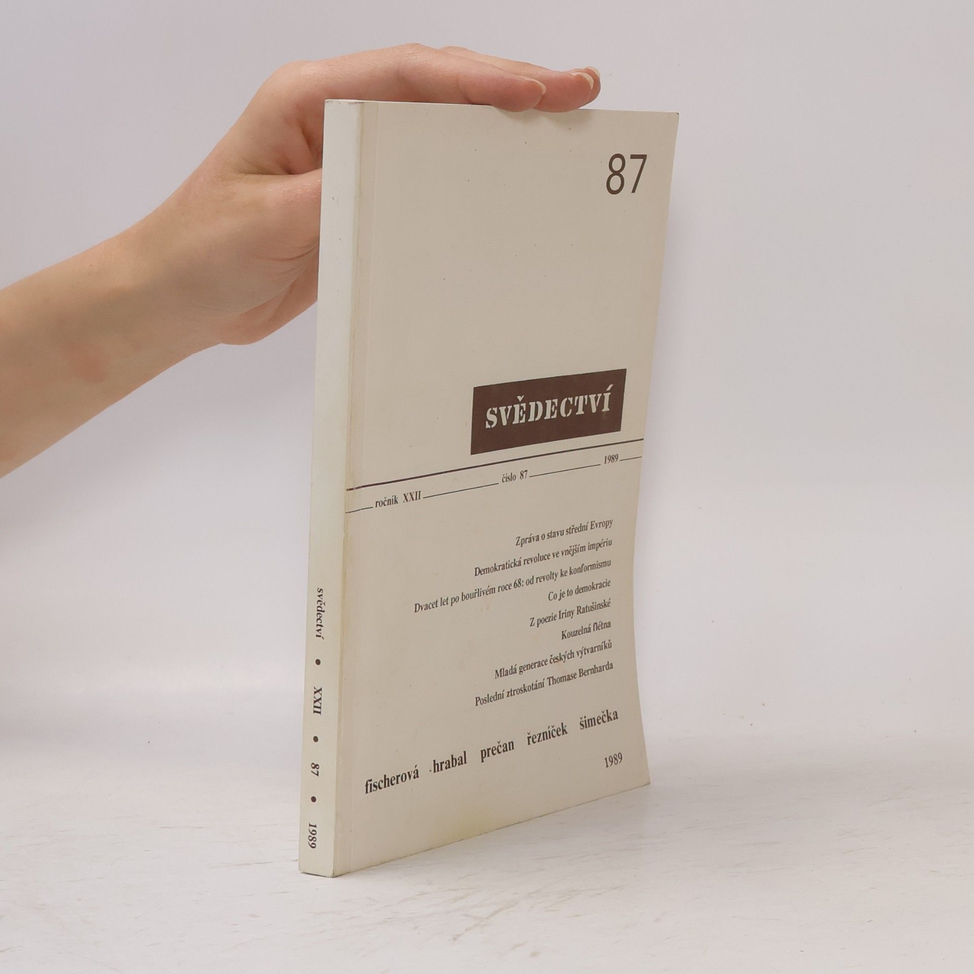 Véronique Soule Svědectví, čtvrtletník pro politiku a kulturu (ročník XXII, číslo 87, 1989)