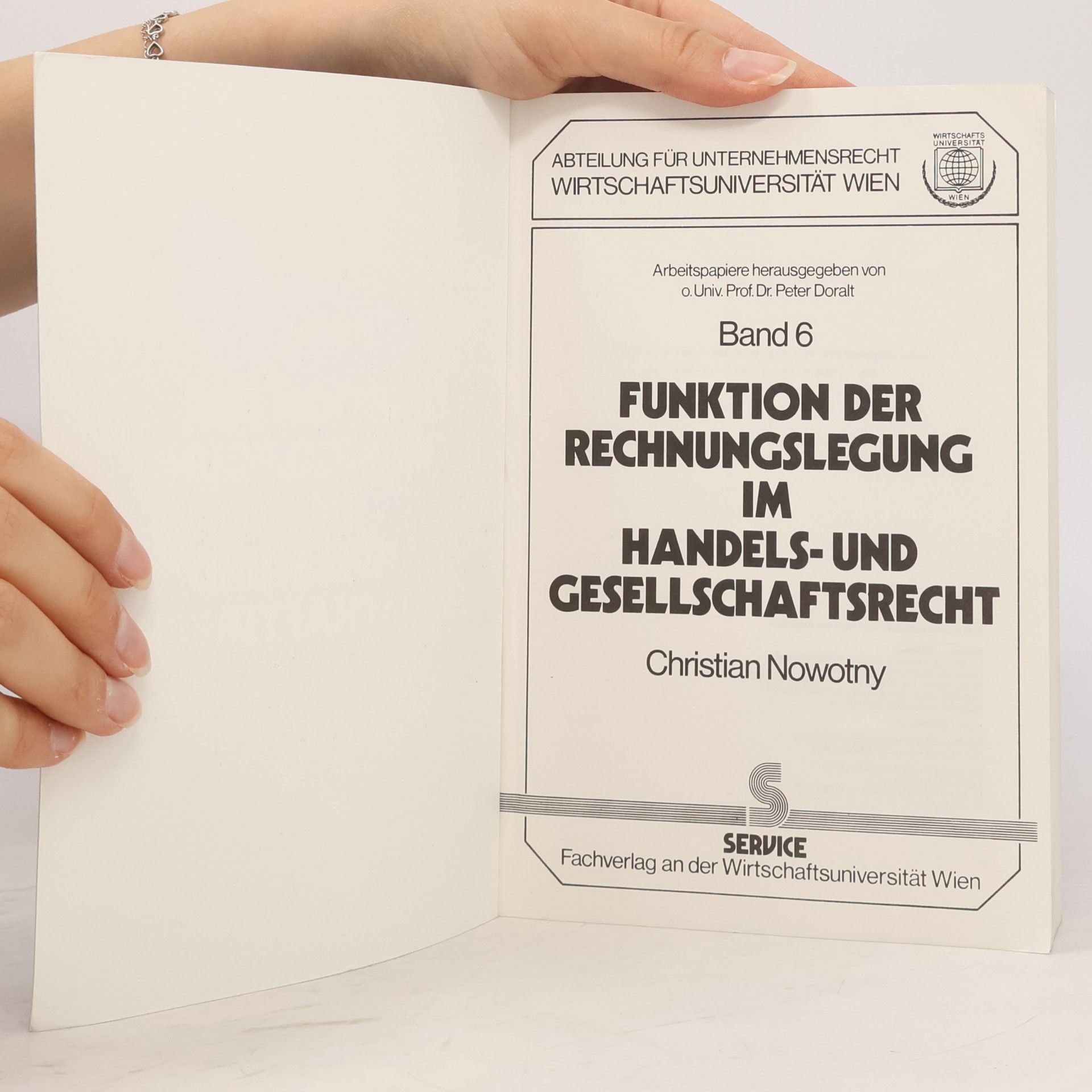 Christian Nowotny Funktion der Rechnungslegung im Handels- und Gesellschaftsrecht