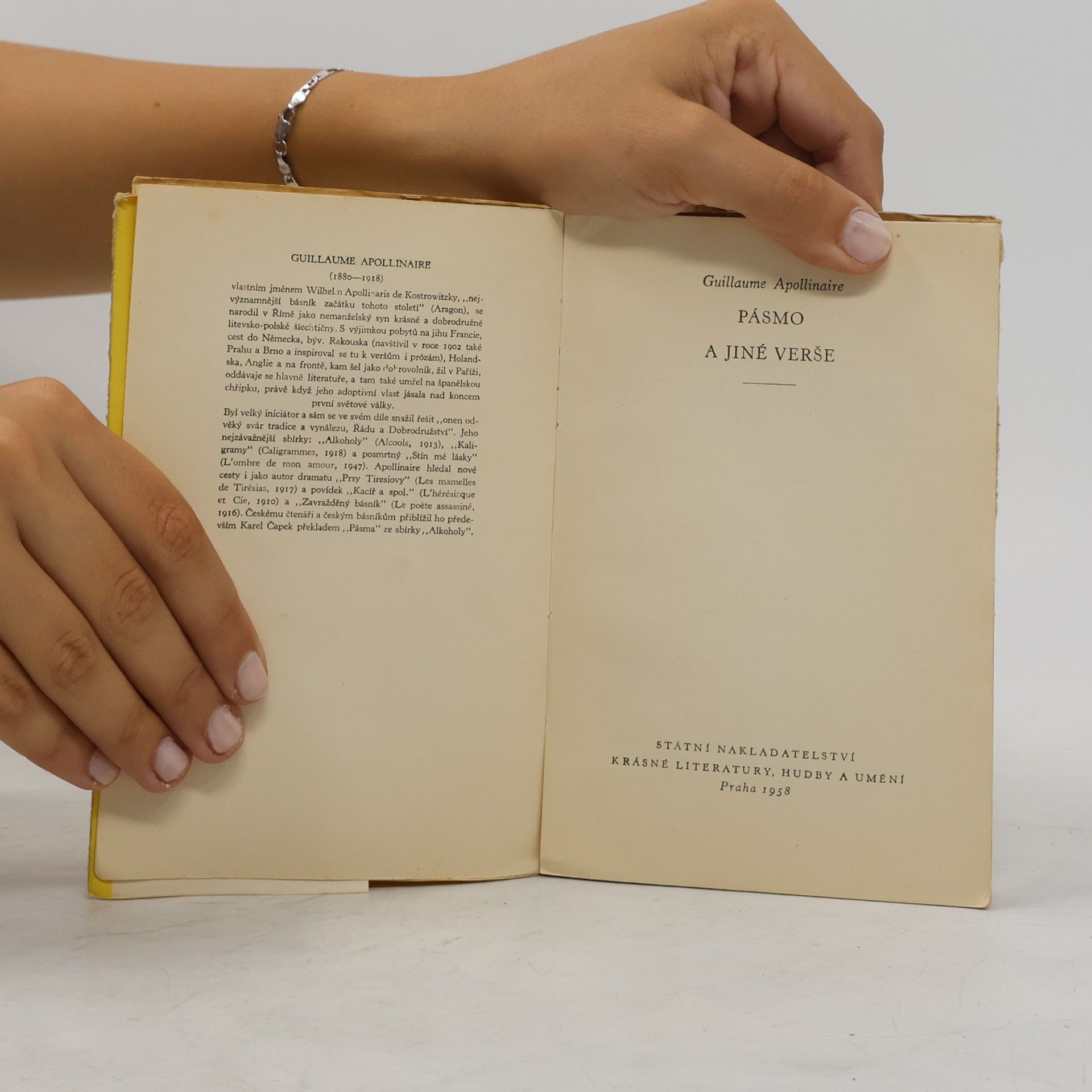 Guillaume Apollinaire Pásmo a jiné verše