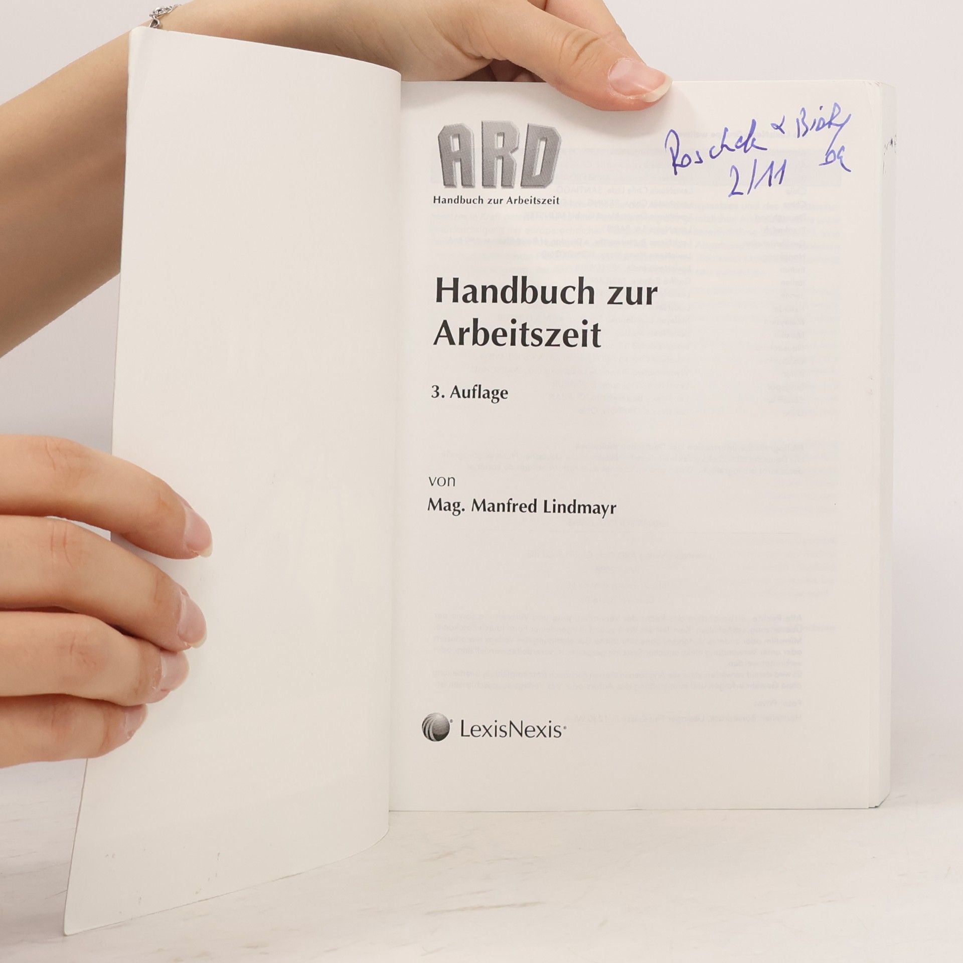 Manfred Lindmayr ARD Handbücher: Handbuch zur Arbeitszeit