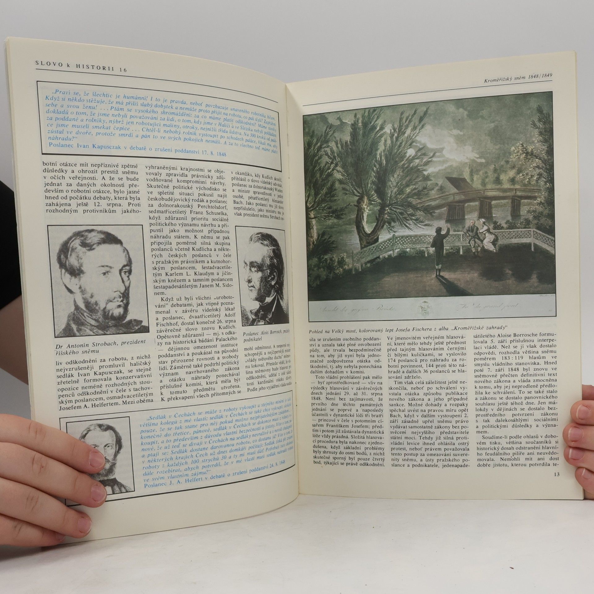 Otto Urban Slovo k historii. Kroměřížský sněm. Číslo 16. Ročník 1988.