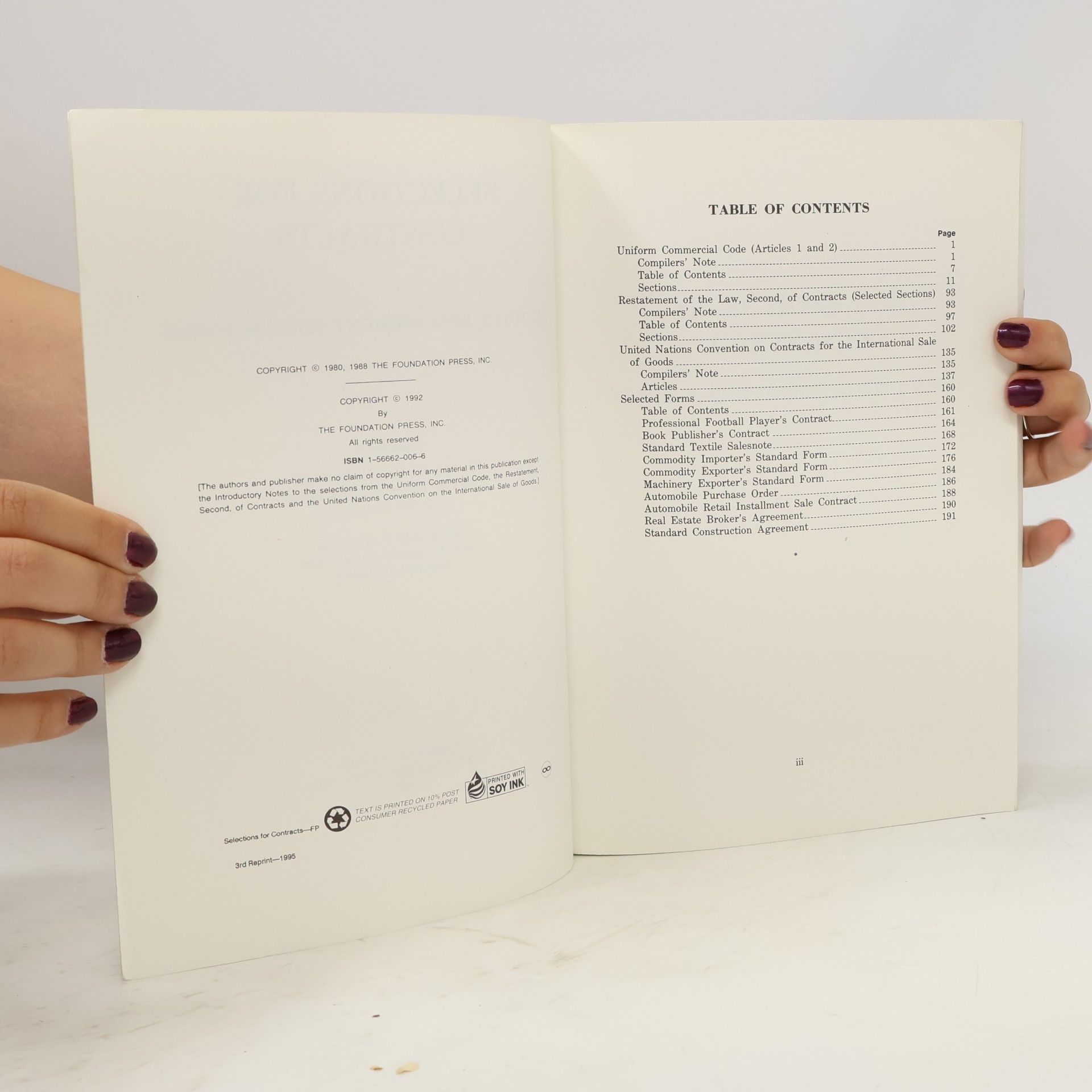 E. Allan Farnsworth Selections for Contracts