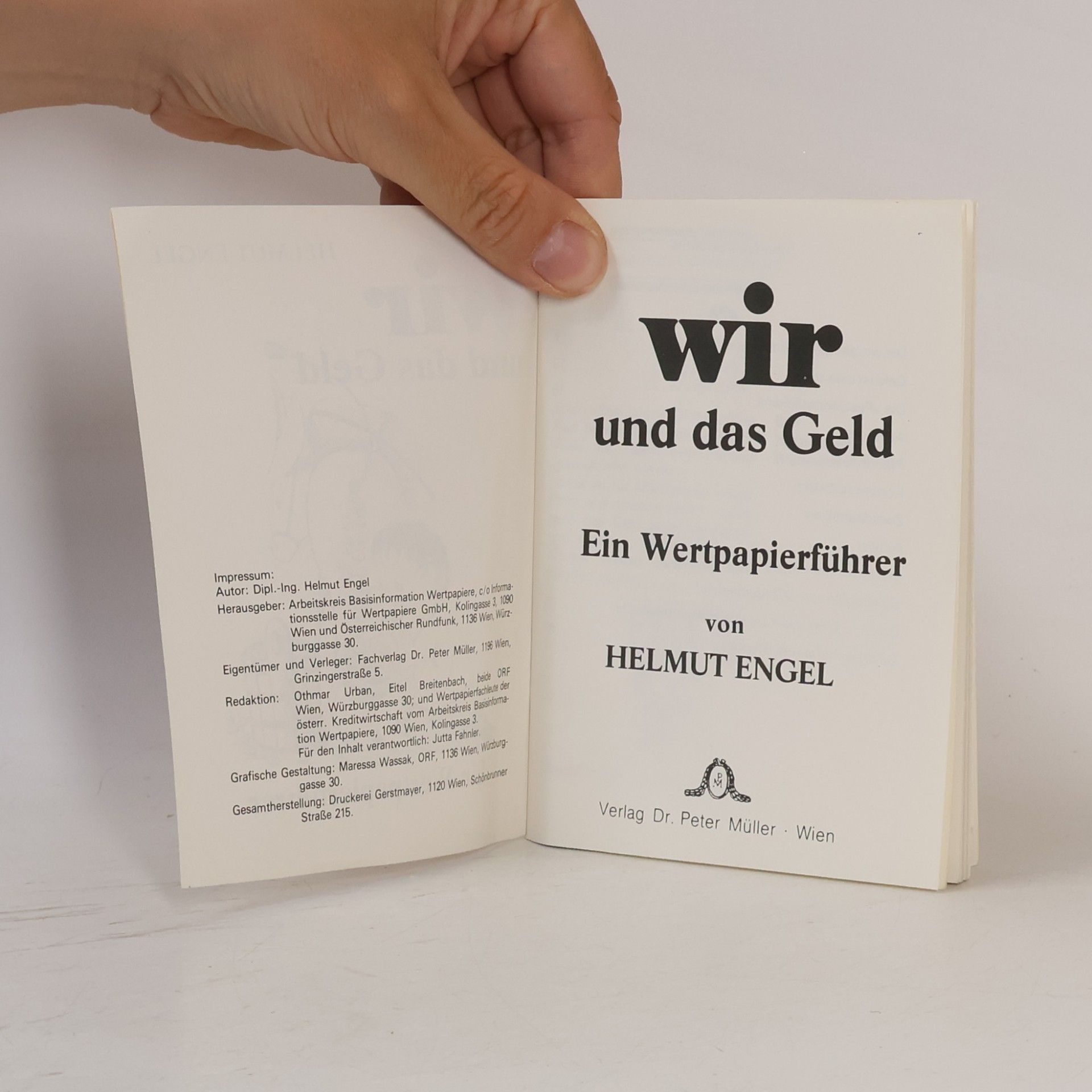 Helmut Engel Wir und das Geld