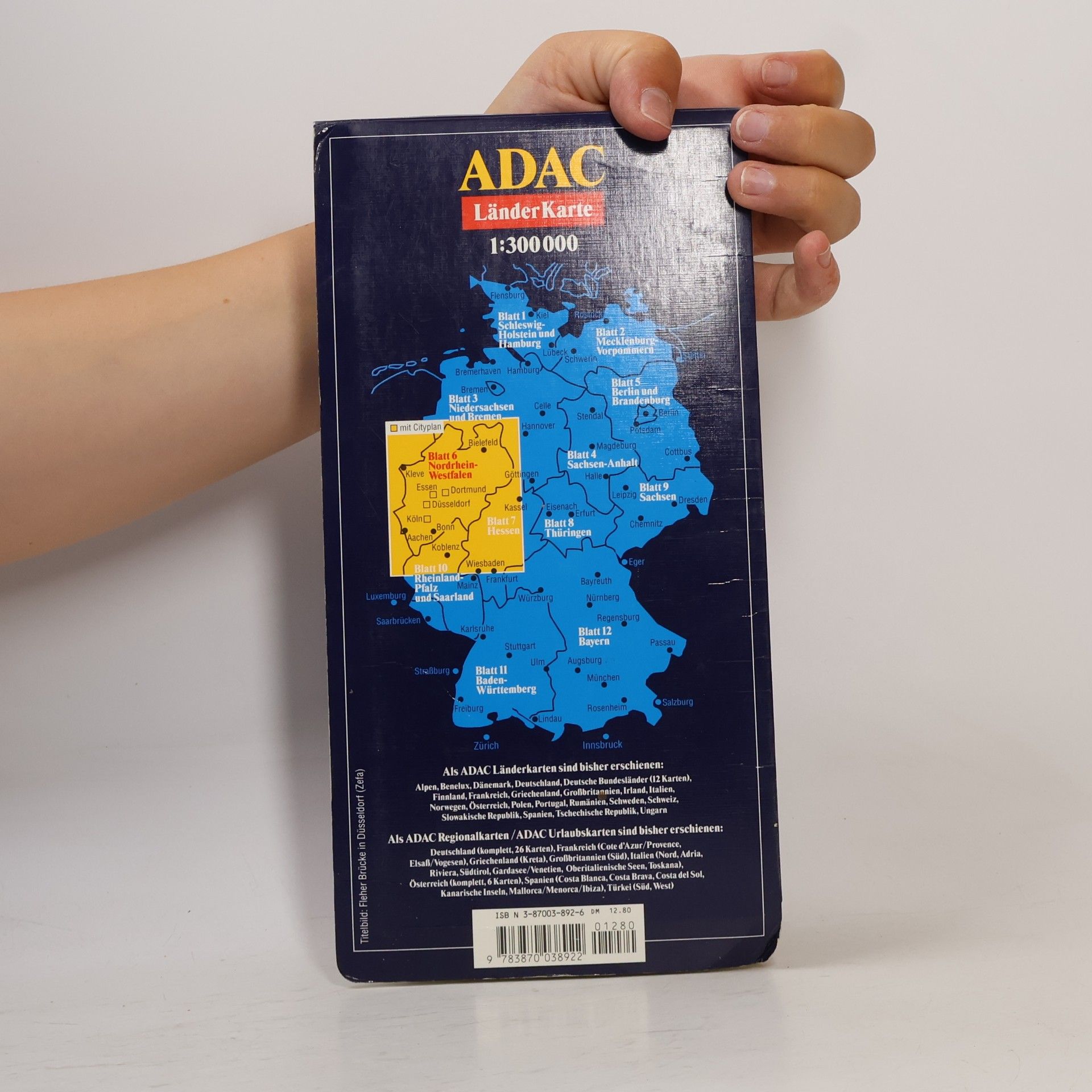 ADAC Länderkarte Deutschland - 6: Nordrhein-Westfalen ADAC Länderkarte