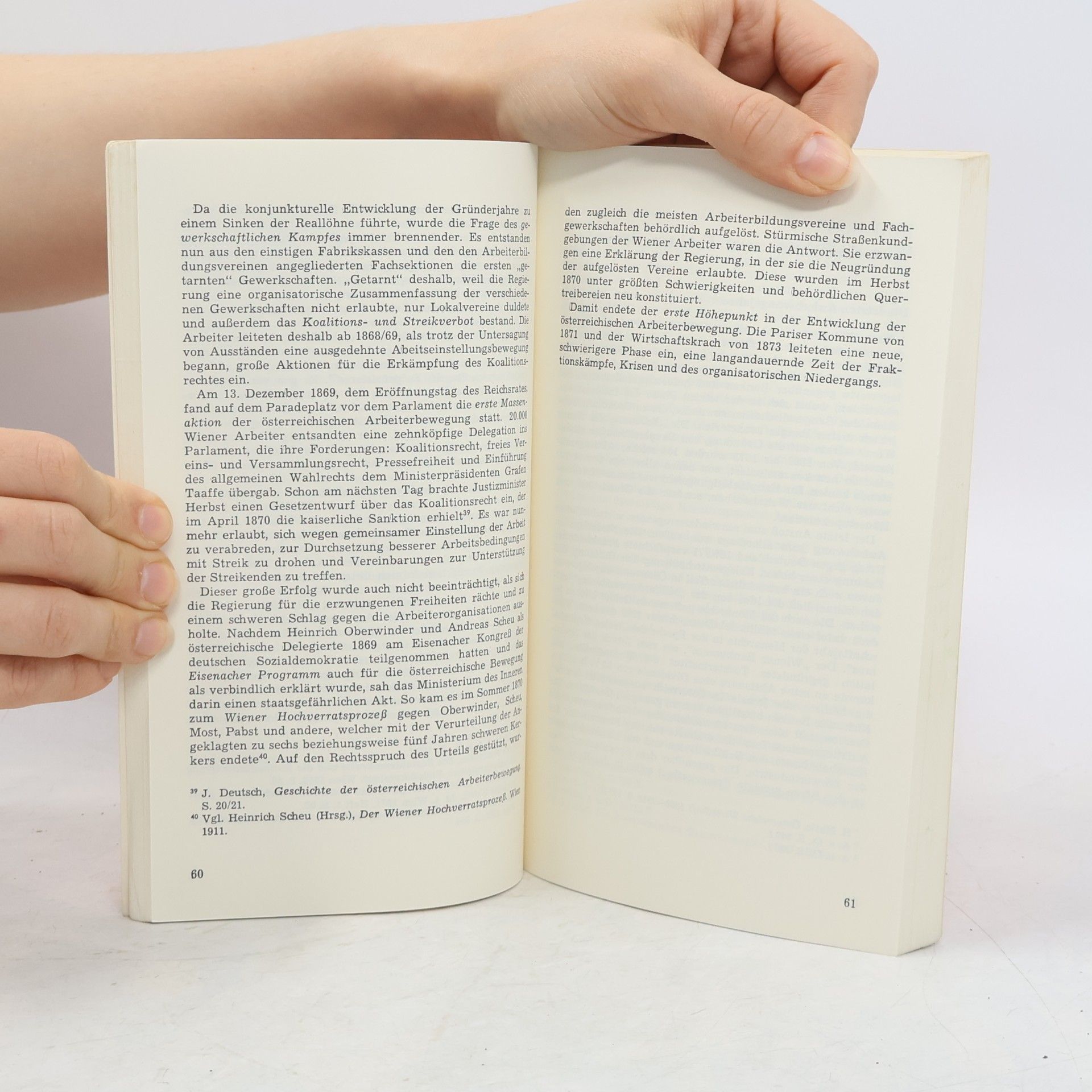 Hans Hautmann Die österreichische Arbeiterbewegung vom Vormärz bis 1945 [neunzehnhundertfünfundvierzig]