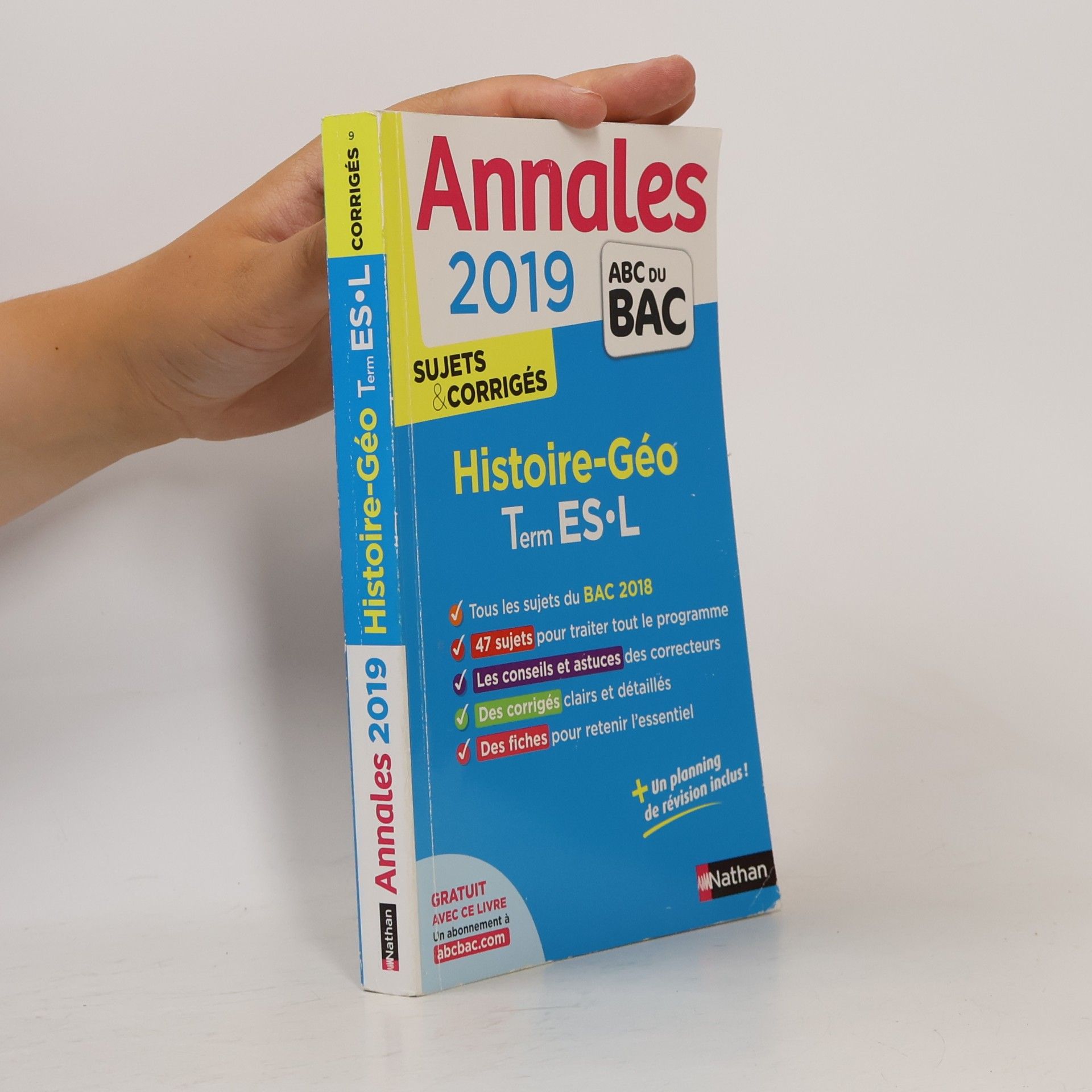 Collectif Annales Bac 2019 Histoire Géo Terminale L-ES - Corrigé: Sujets & corrigés