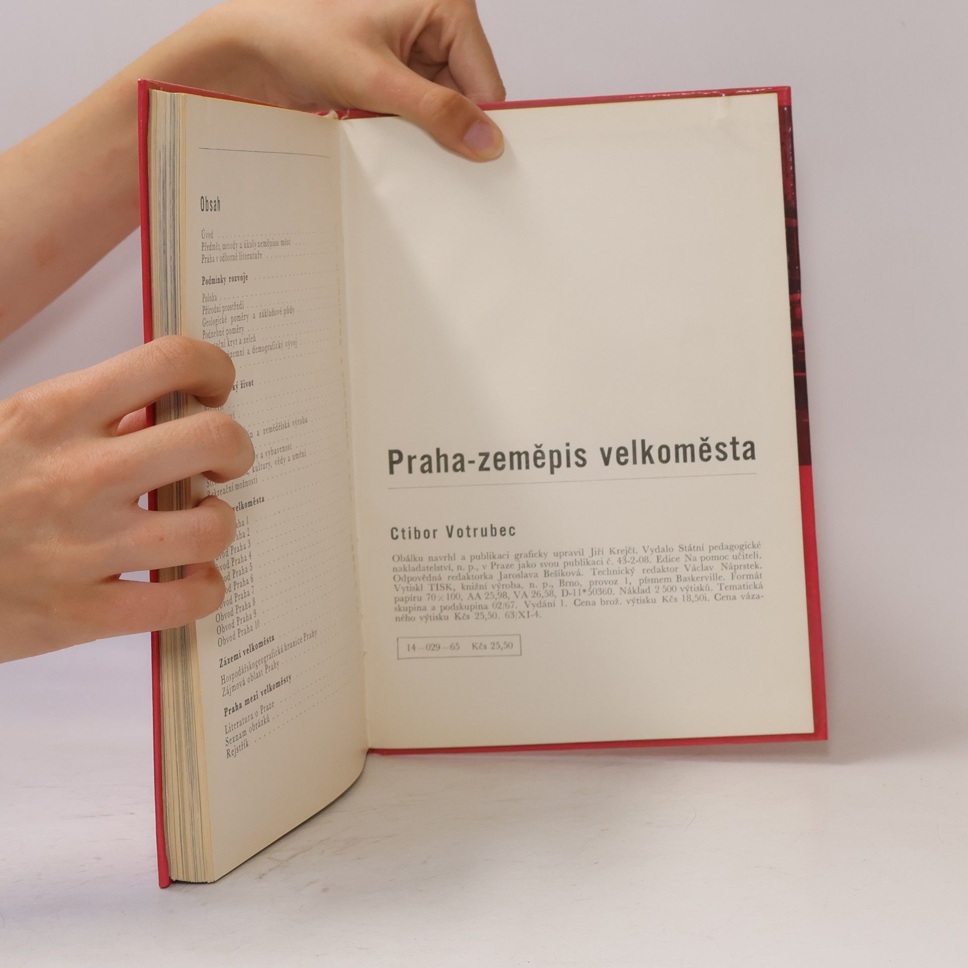 Ctibor Votrubec Praha - zeměpis velkoměsta