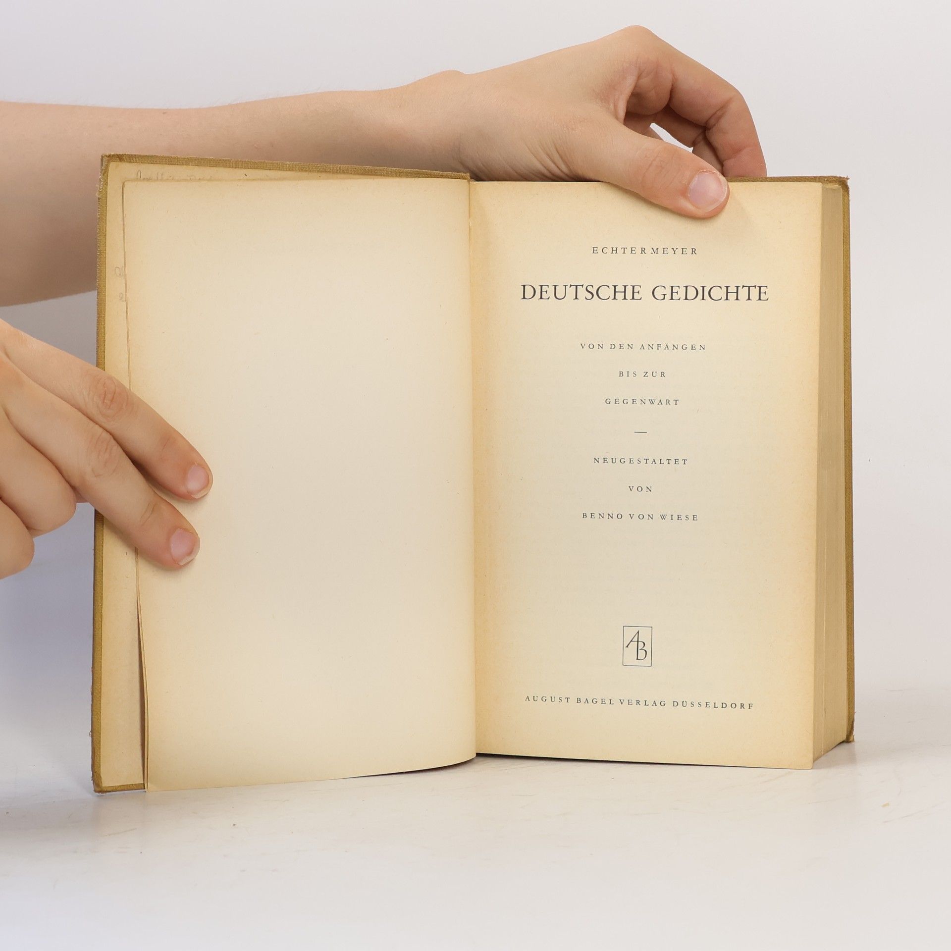 Ernst Theodor Echtermeyer Deutsche Gedichte