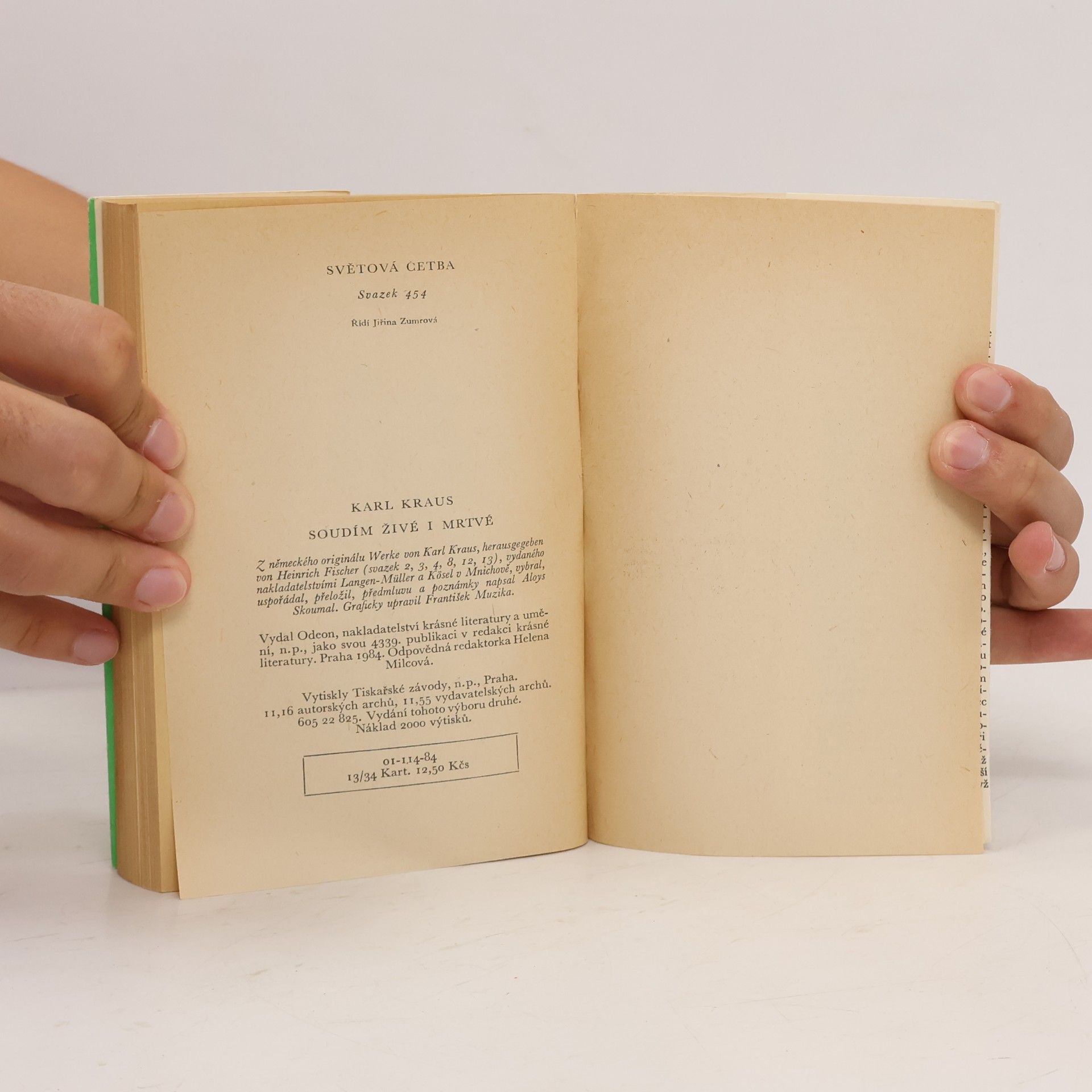 Karl Kraus Soudím živé i mrtvé