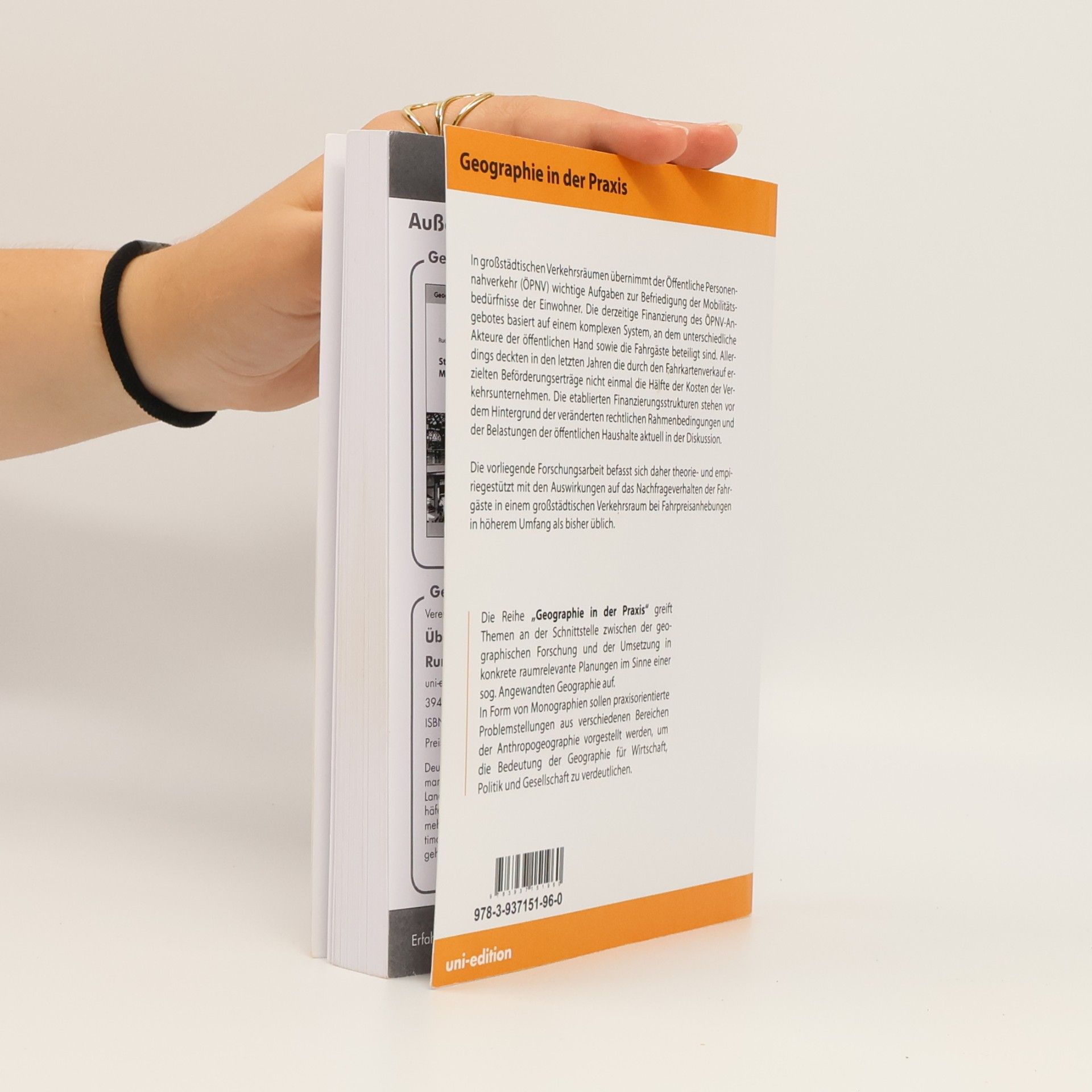 Wolfgang Stobbe Geographie in der Praxis: Preispolitik und Nachfragestrukturen im großstädtischen ÖPNV
