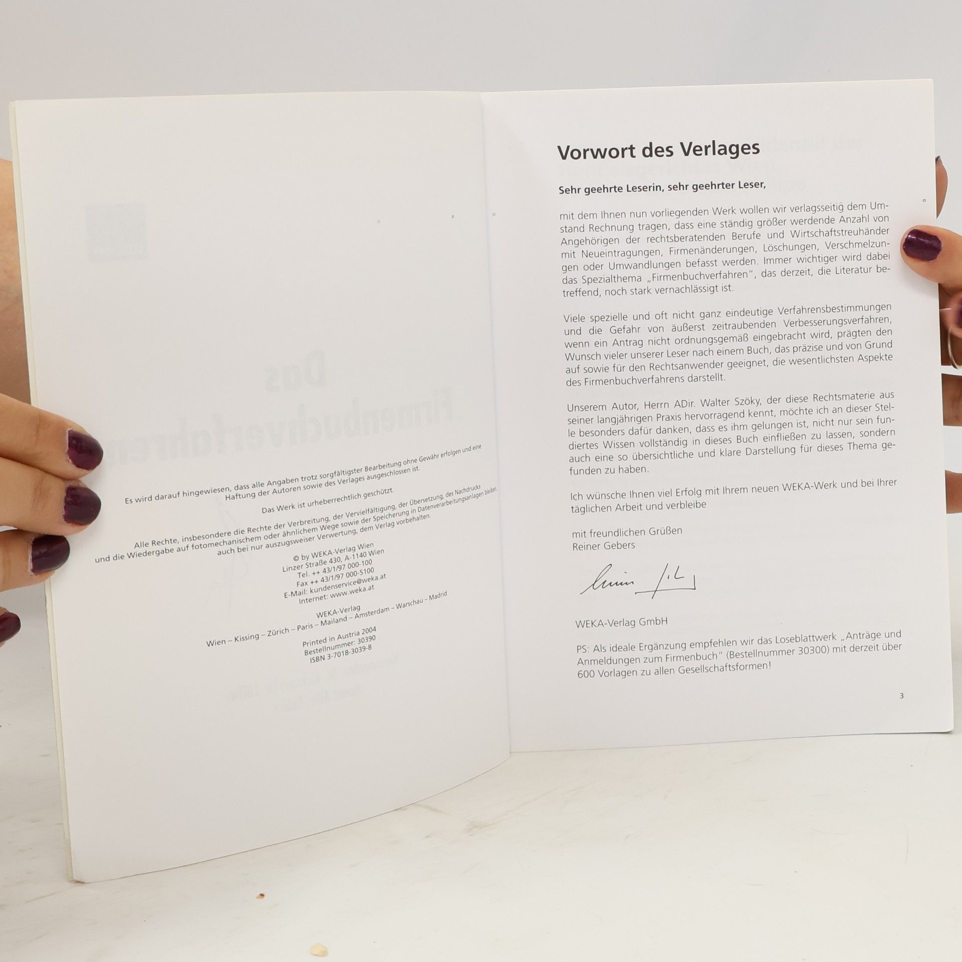 Dr. Birkner Das Firmenbuchverfahren
