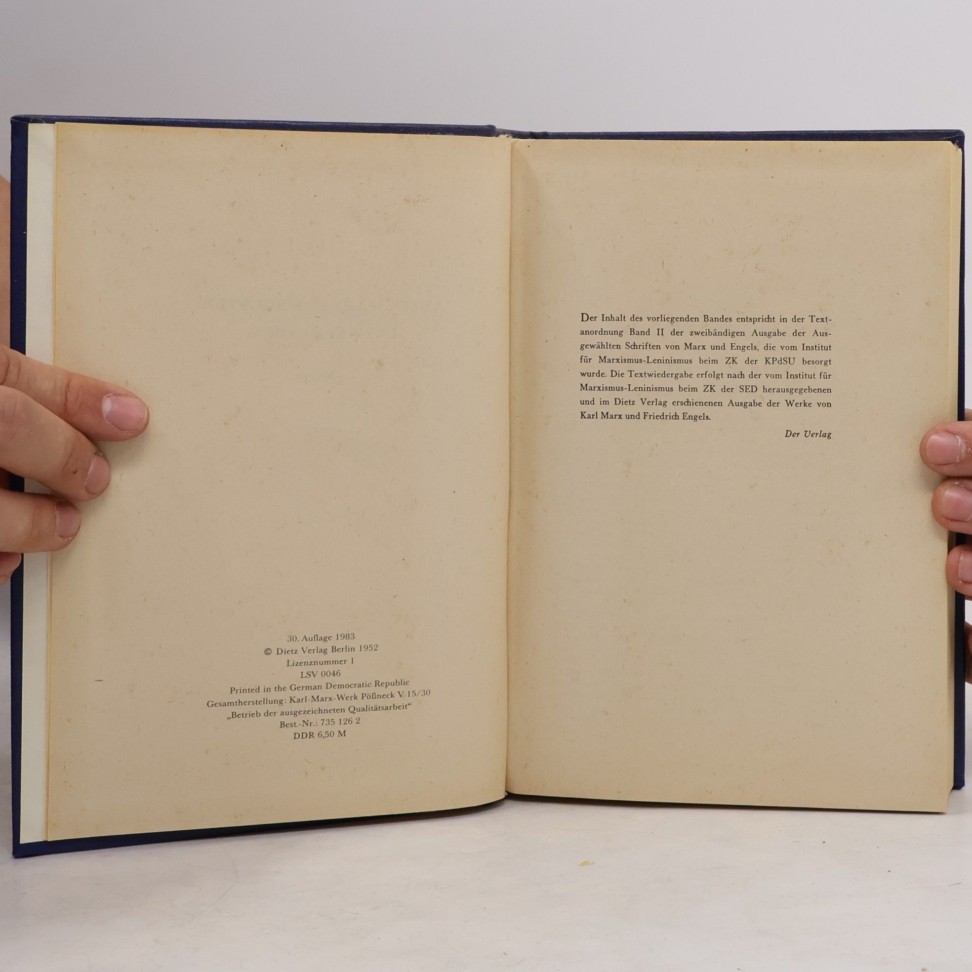 Karl Marx Ausgewählte schriften II