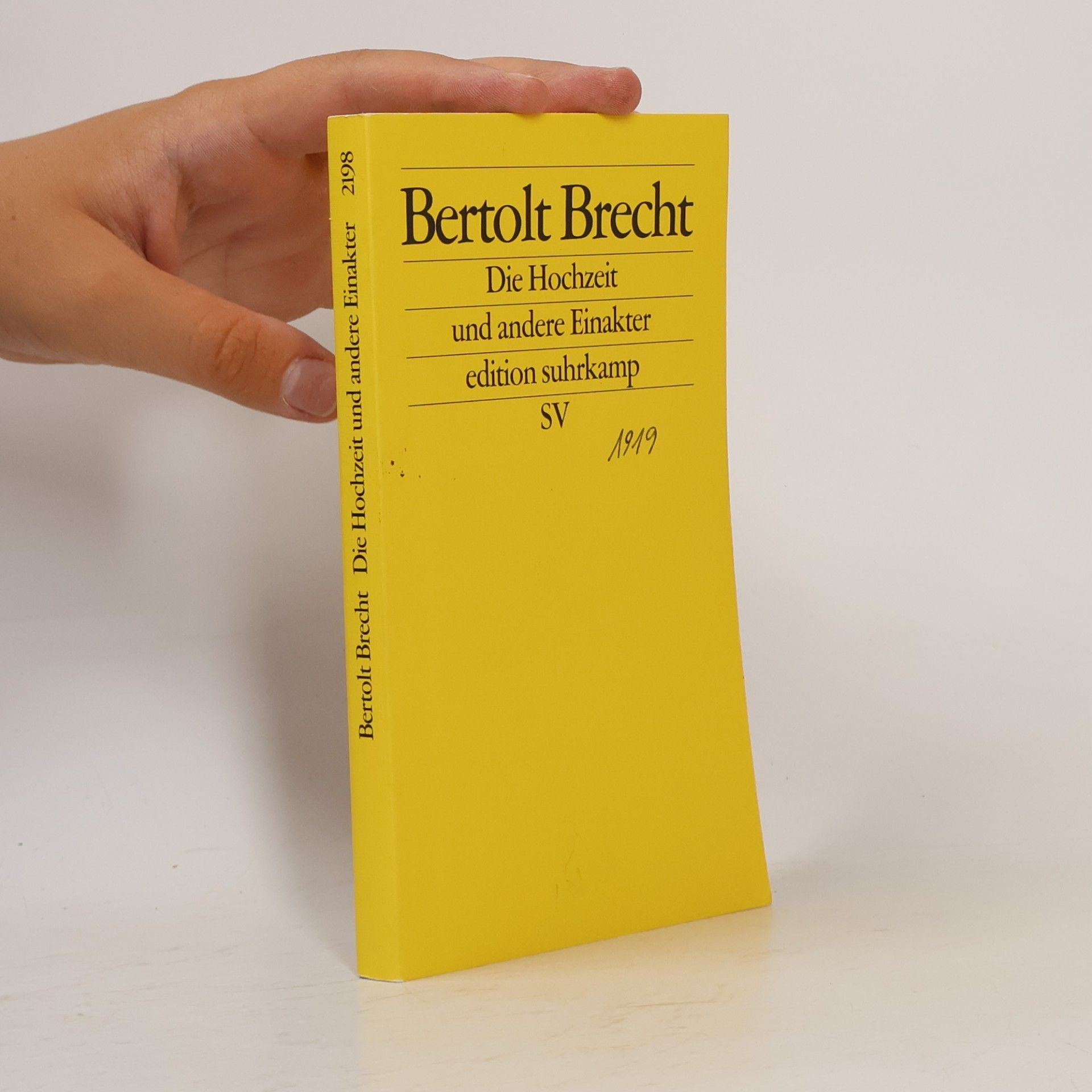 Bertolt Brecht Die Hochzeit und andere Einakter