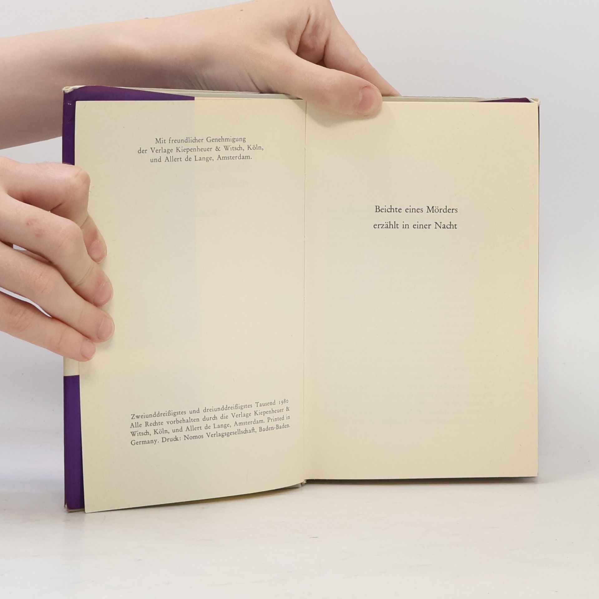 Joseph Roth Beichte eines Mörders