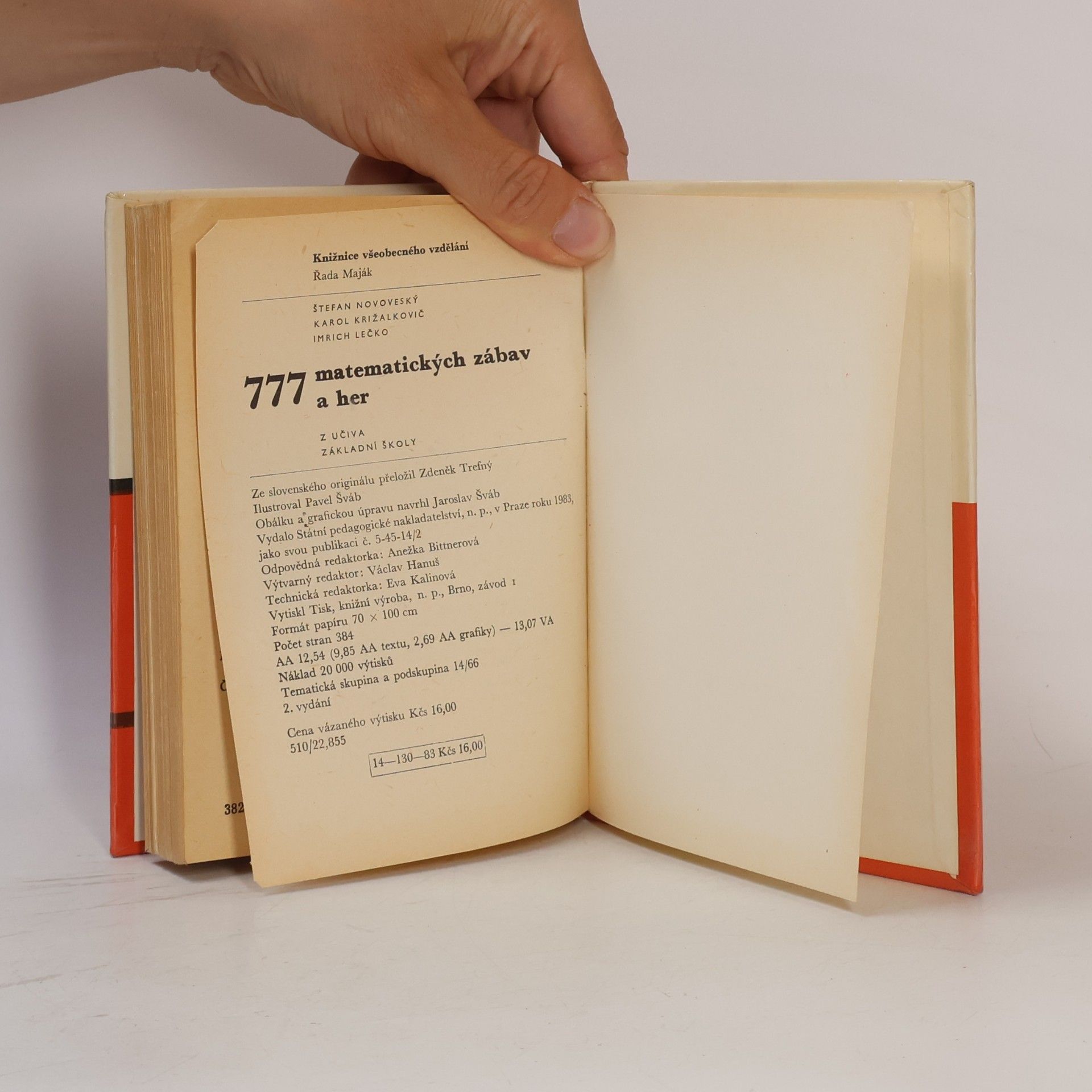 Karol Križalkovič 777 matematických zábav a her. Z učiva základní školy