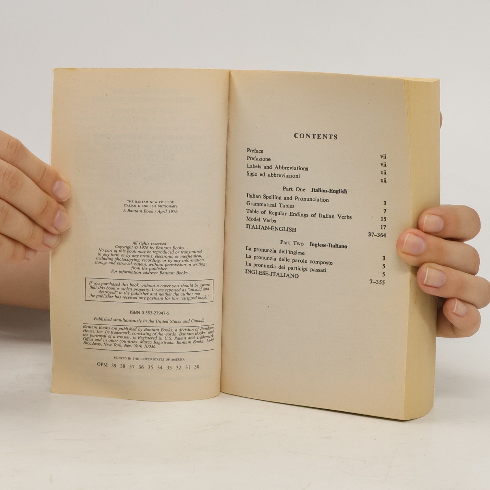 Robert C. Melzi The Bantam New College Italian & English Dictionary