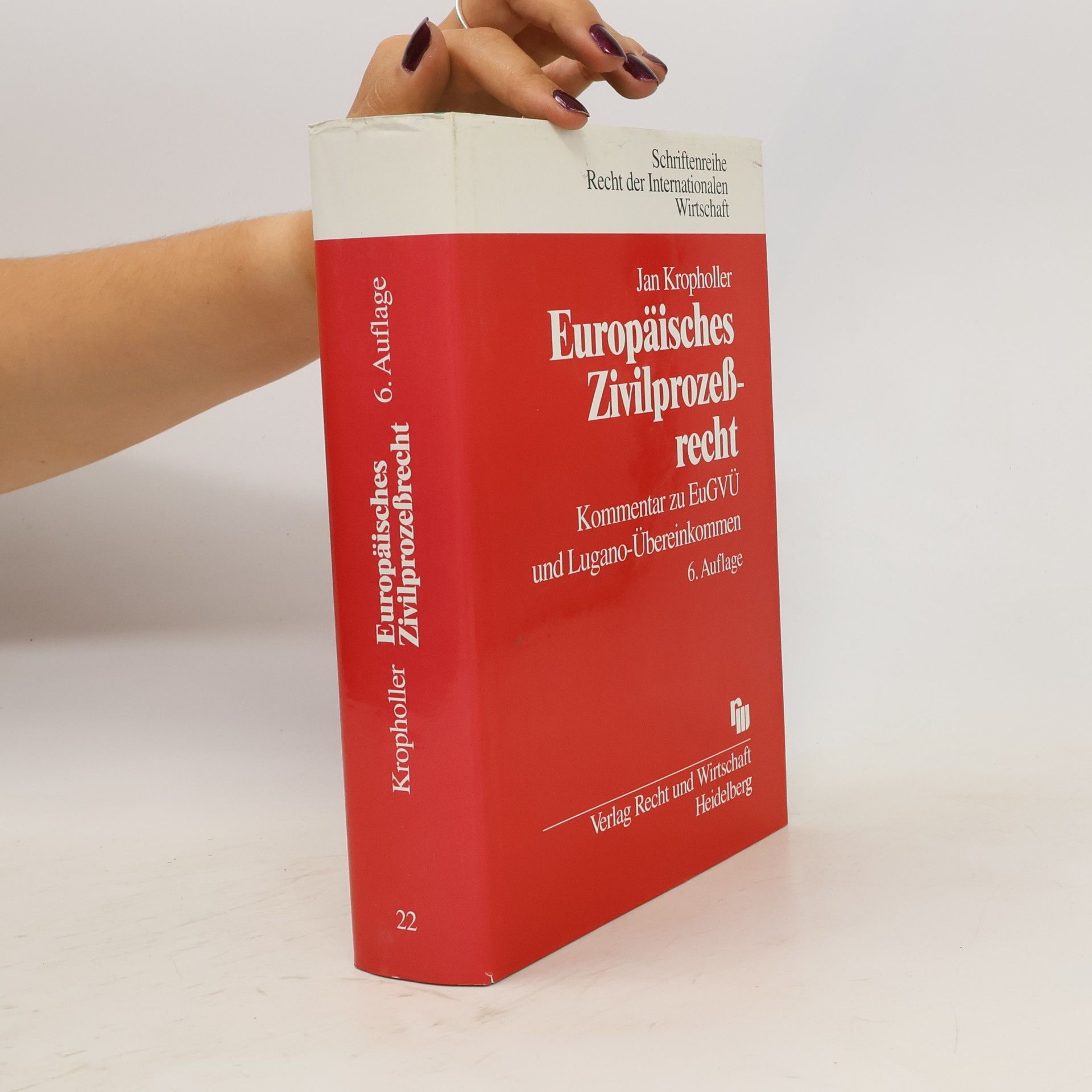 Jan Kropholler Schriftenreihe Recht der Internationalen Wirtschaft: Europäisches Zivilprozeßrecht - 6. Auflage