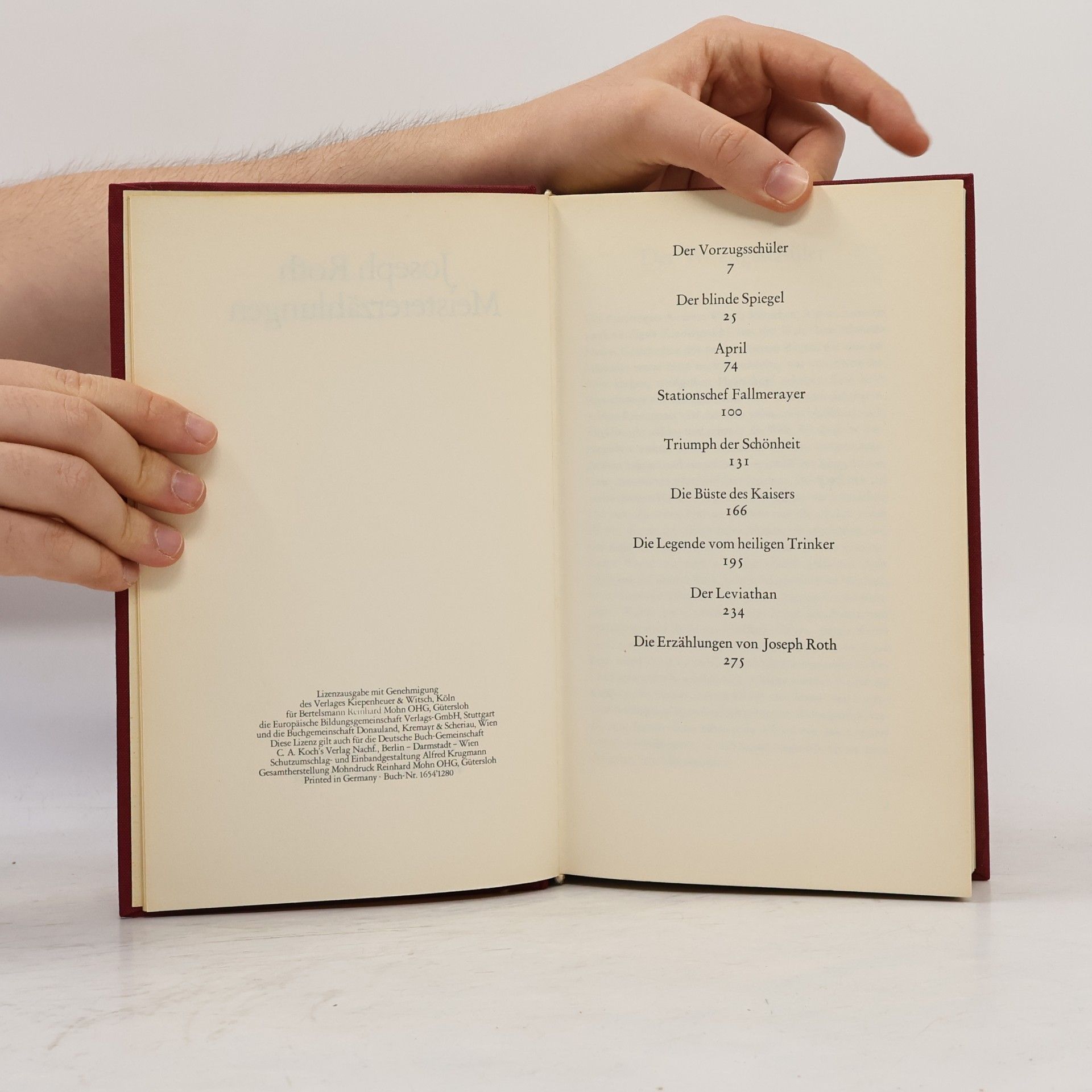 Joseph Roth Meister-Erzählungen