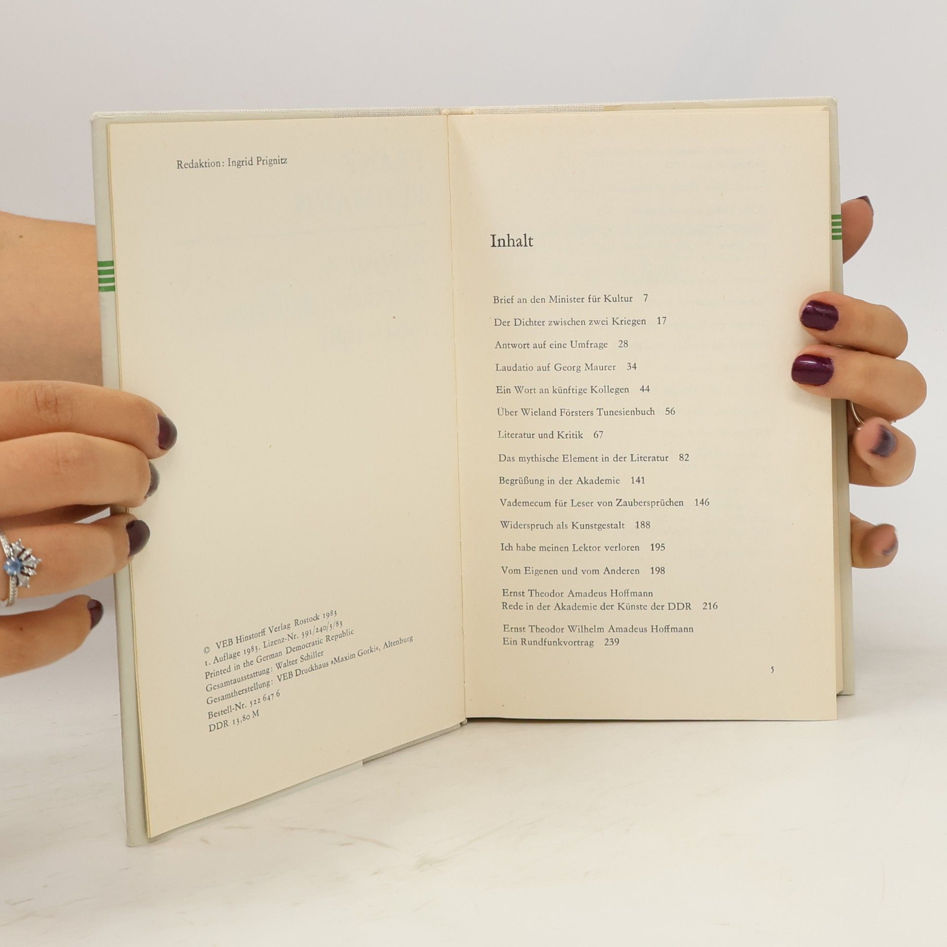 Franz Fühmann Essays, Gespräche, Aufsätze 1964-1981