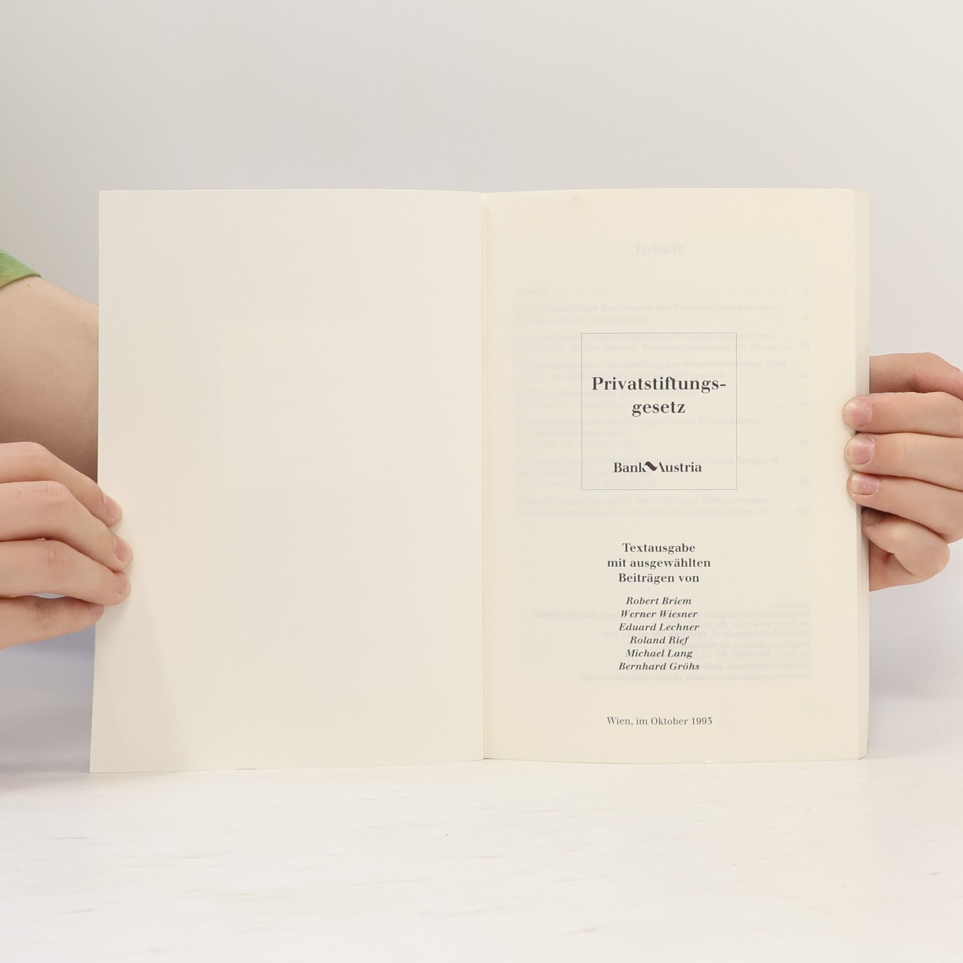 Various authors Privatstiftungsgesetz