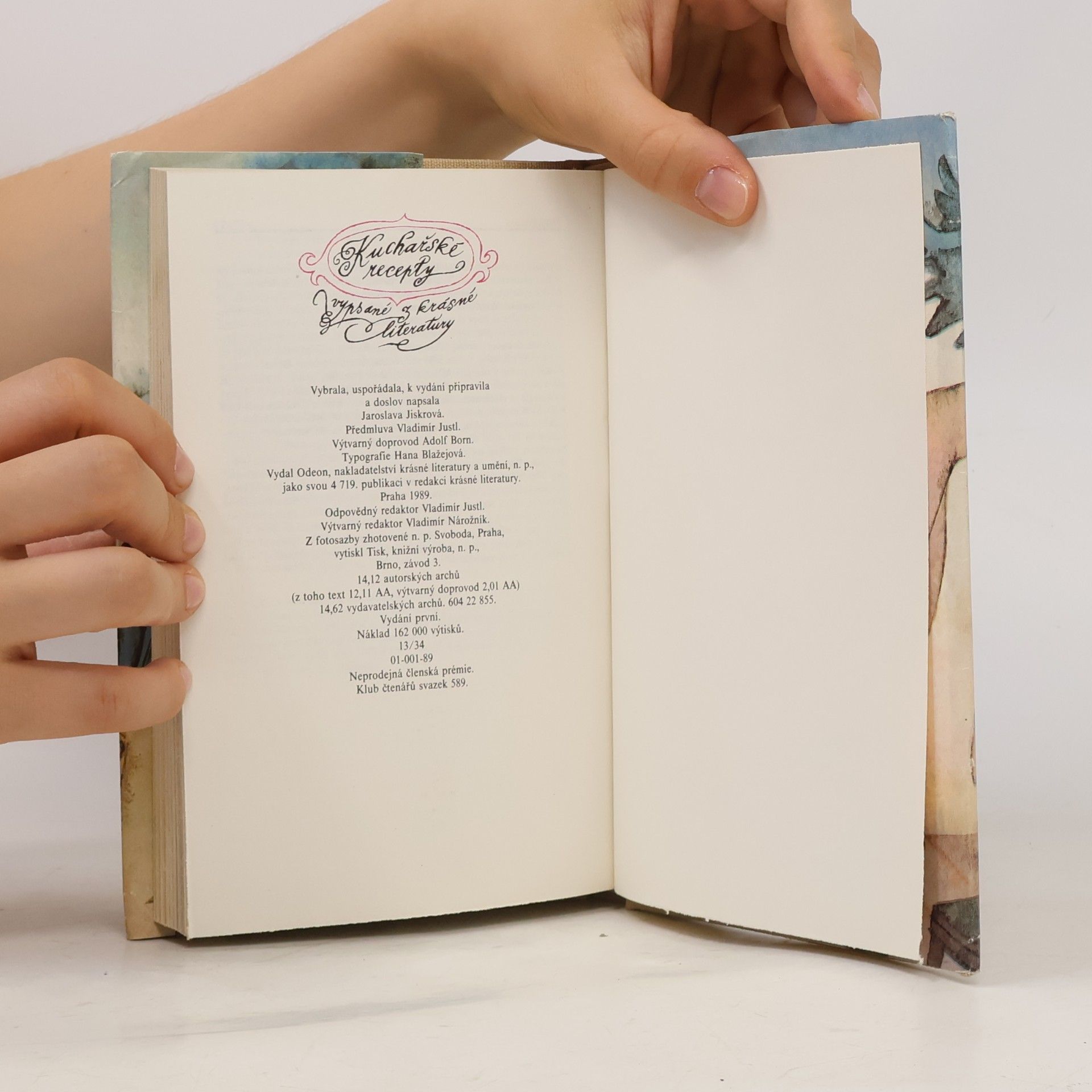Jaroslava Jiskrová Kuchařské recepty vypsané z krásné literatury