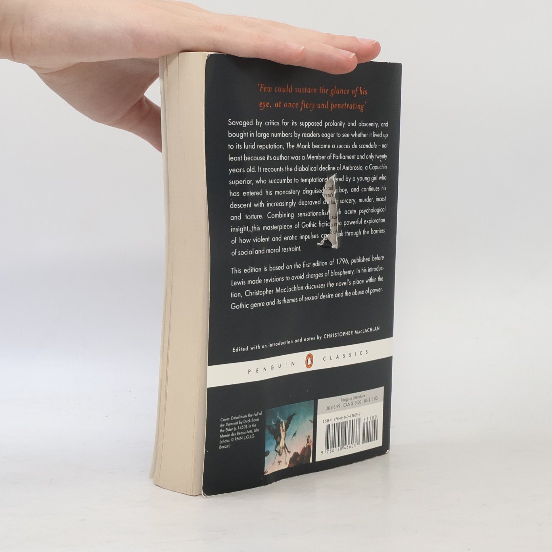 Matthew Gregory Lewis Penguin Classics: The Monk