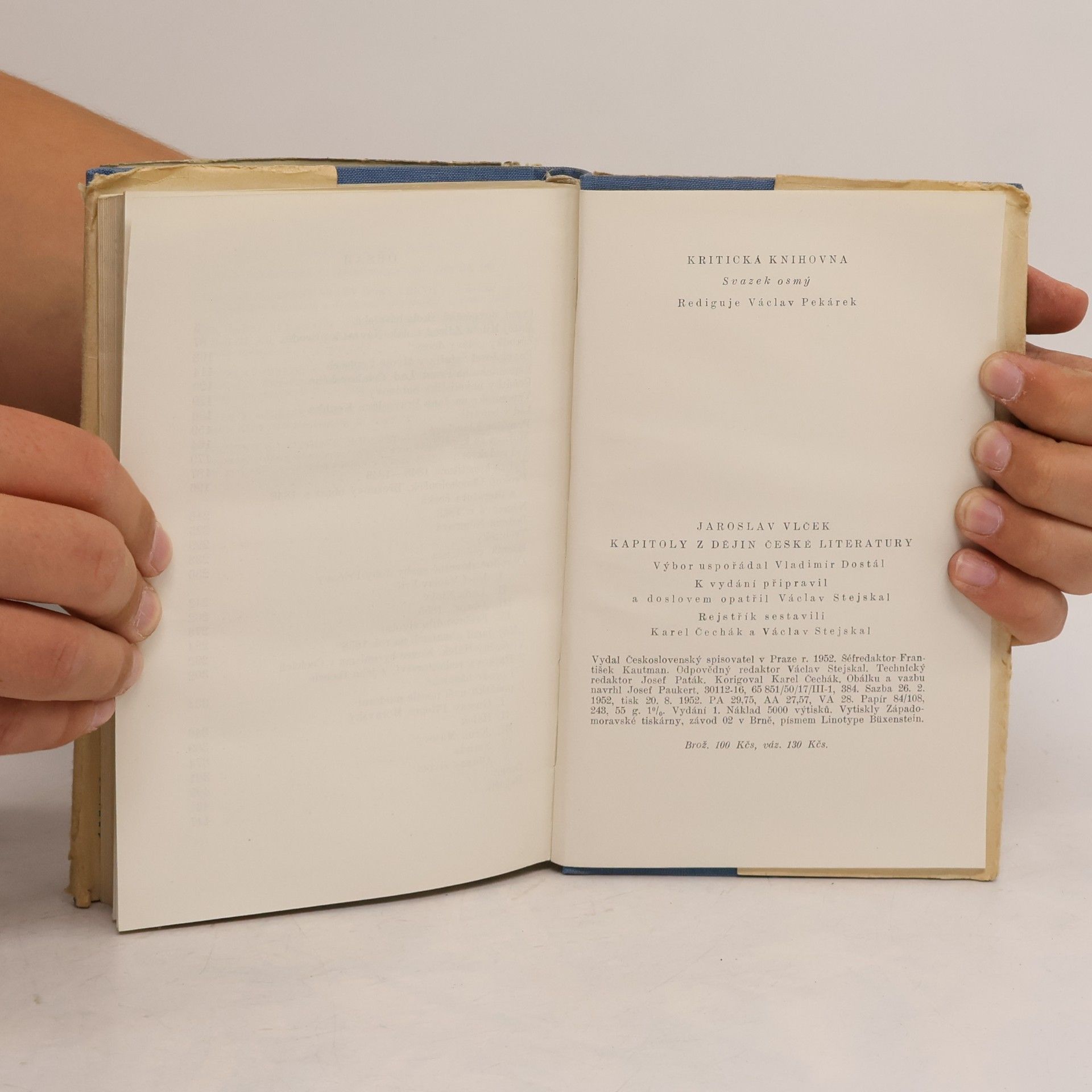 Jaroslav Vlček Kapitoly z dějin české literatury