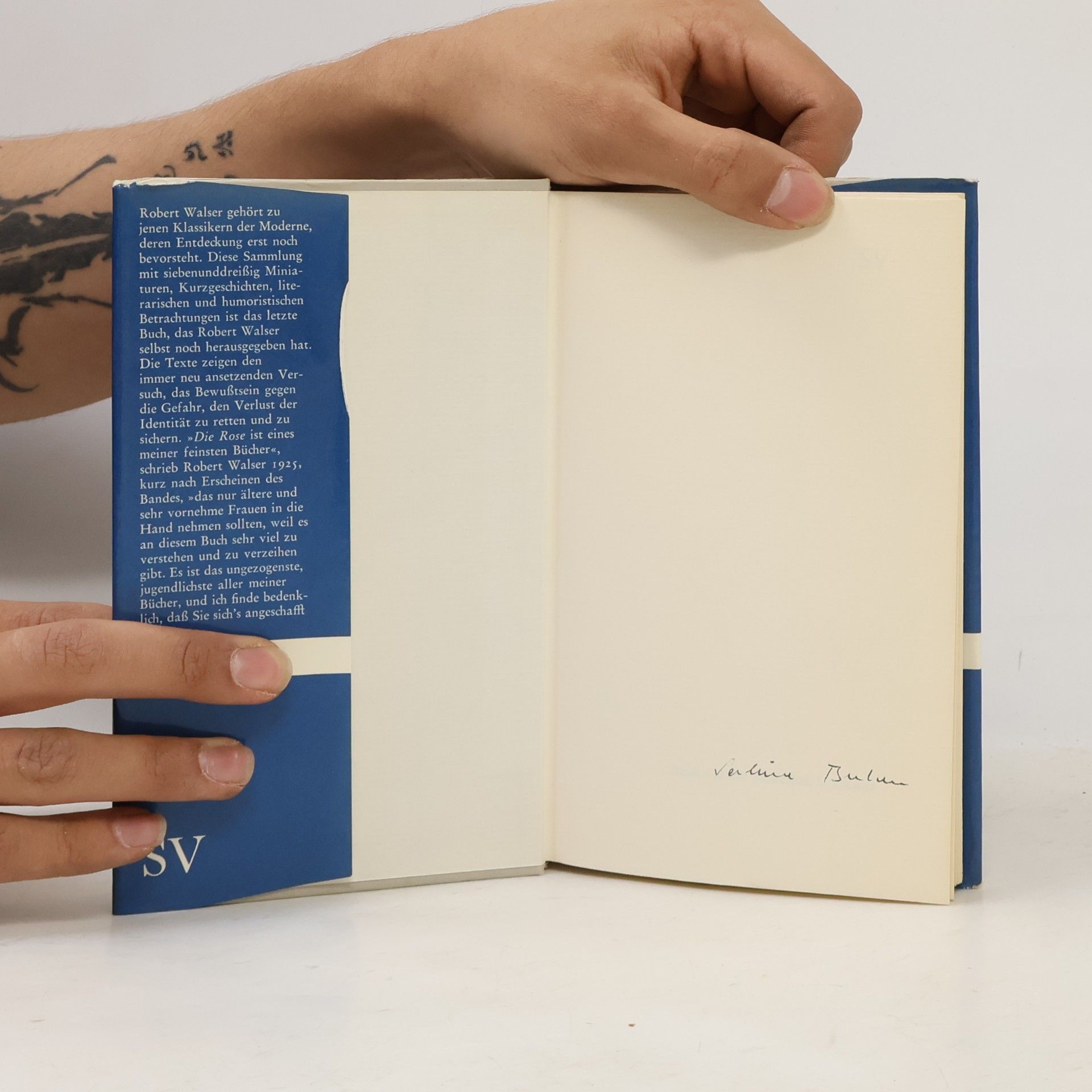 Robert Walser Bibliothek Suhrkamp: Die Rose