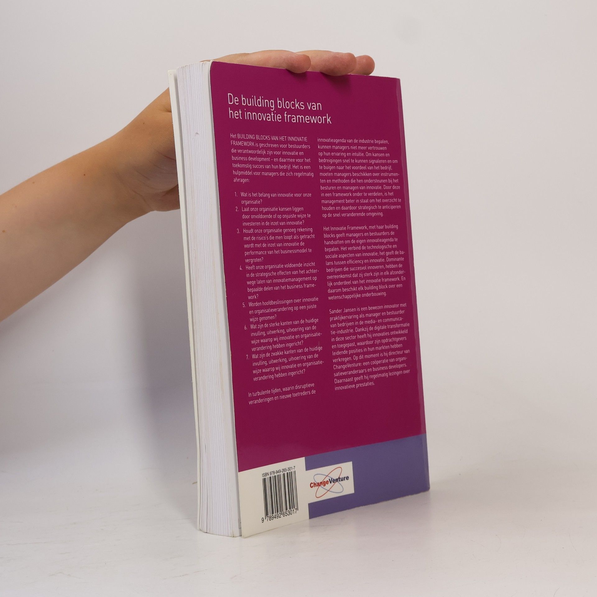 Sander W. Jansen De building blocks van het innovatie framework