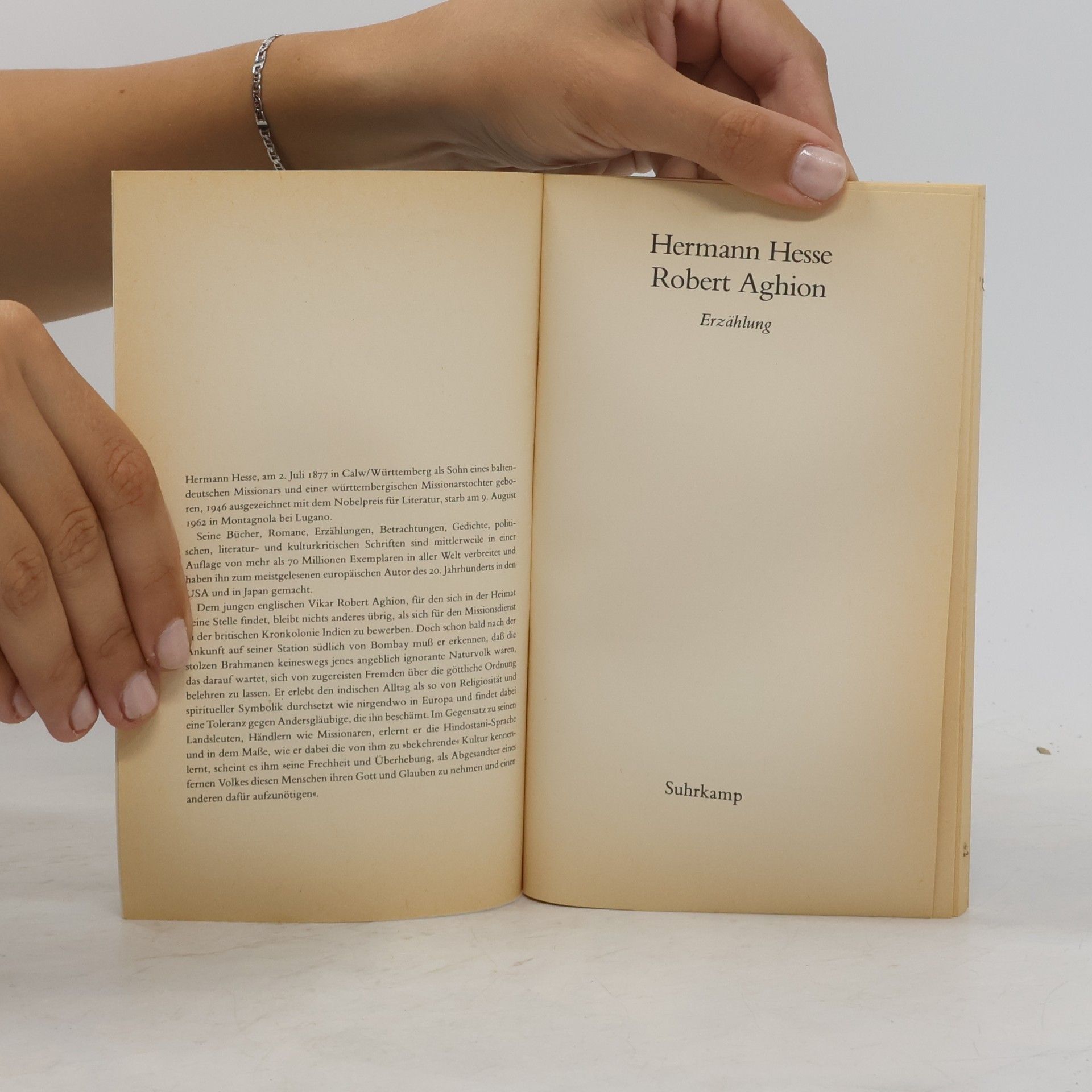 Hermann Hesse Robert Aghion. Erzählung.