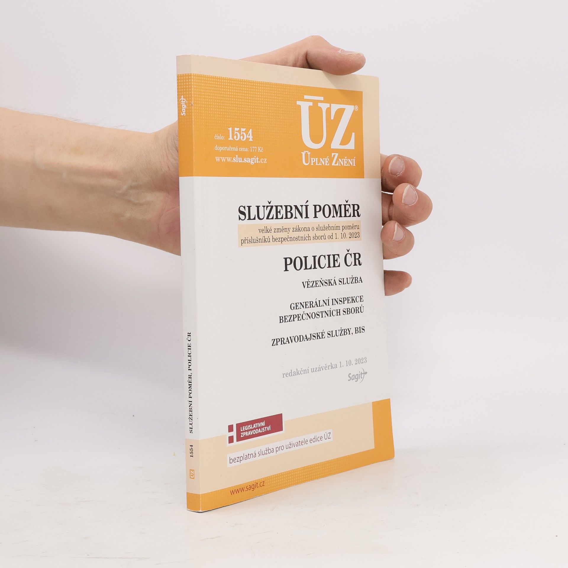 Collectif d'auteurs ÚZ 1554 Služební poměr příslušníků bezpečnostních sborů, Policie ČR, Vězeňská služba, BIS, Zpravodajské služby