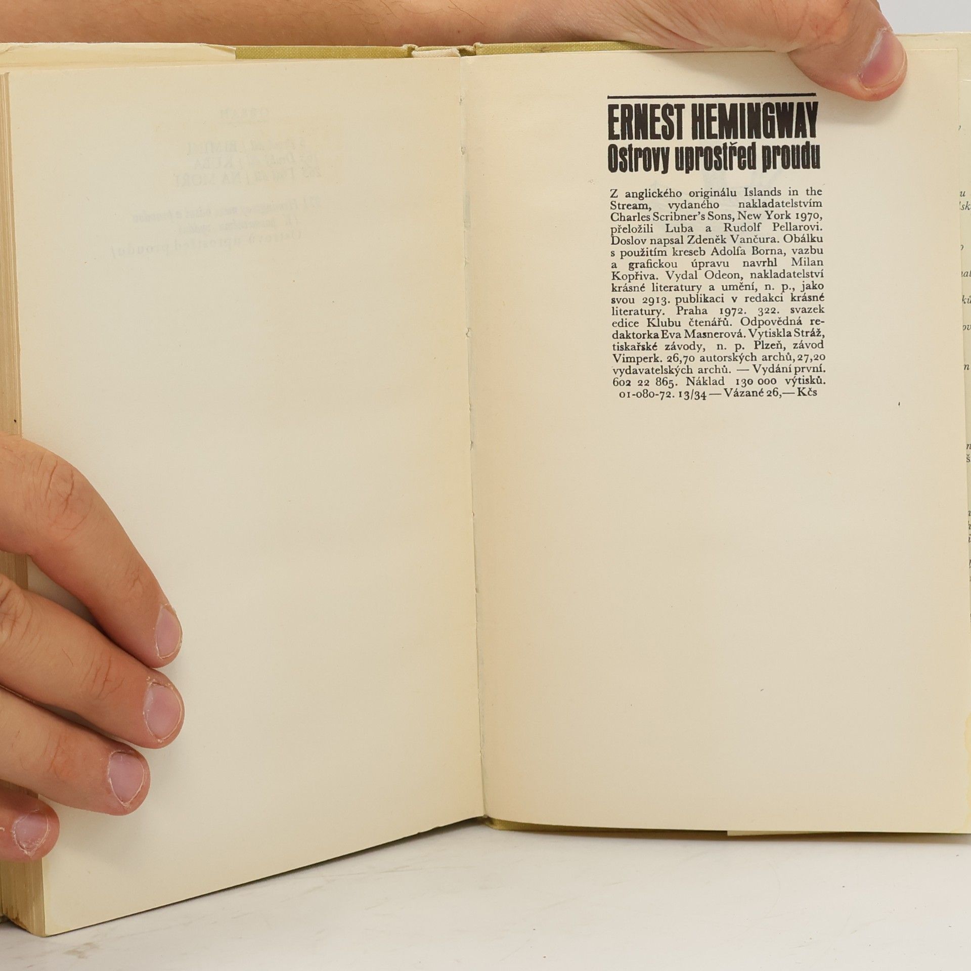 Ernest Hemingway Ostrovy uprostřed proudu