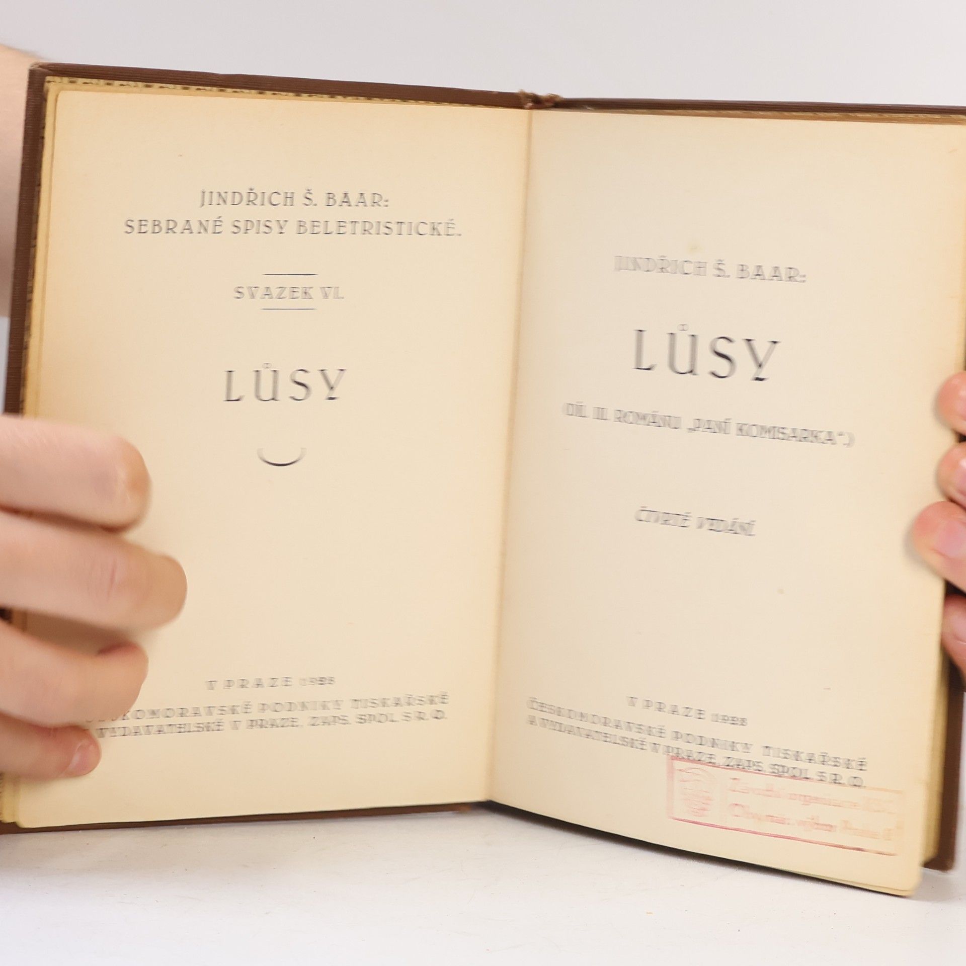 Jindřich Šimon Baar Sebrané spisy beletristické - Lůsy
